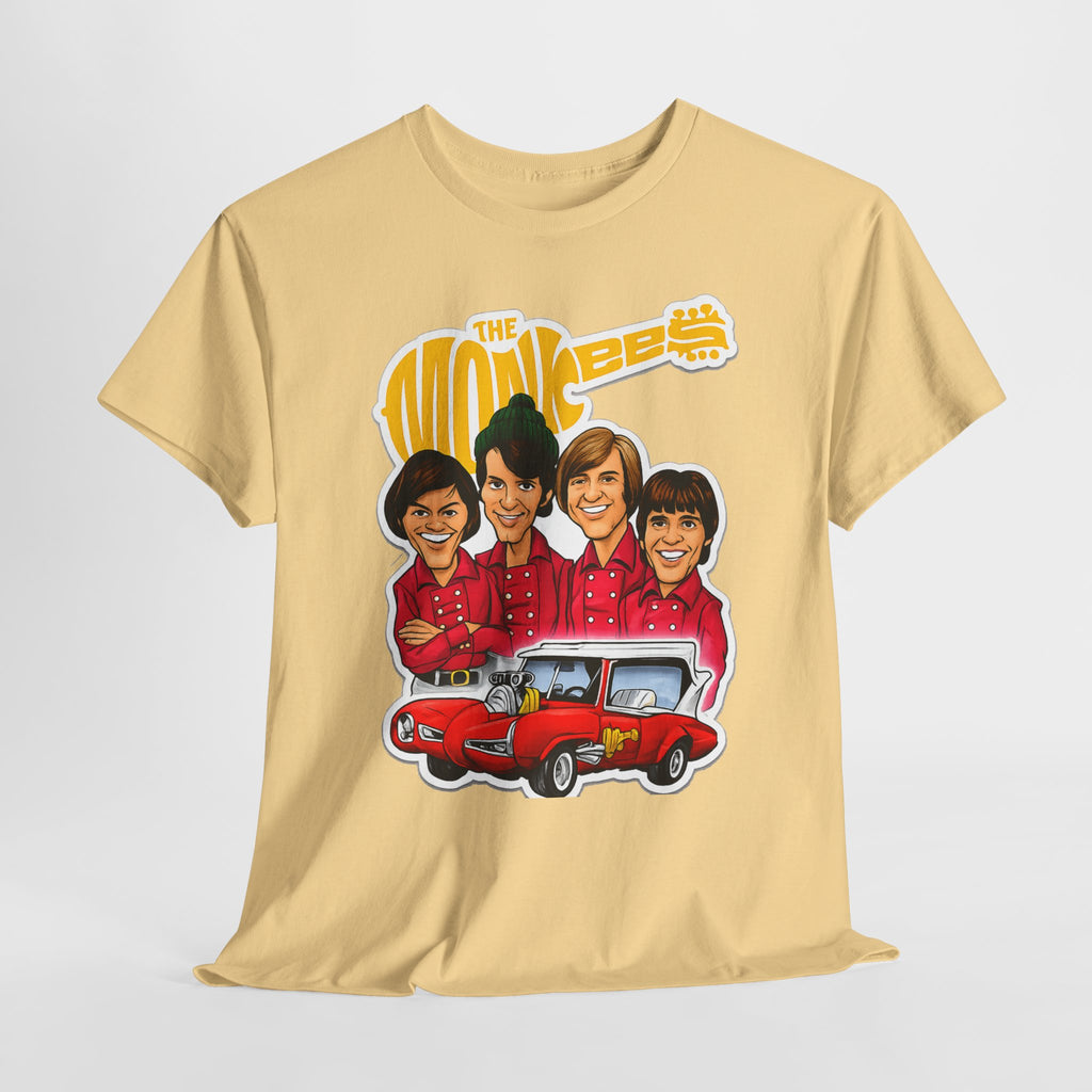 The Monkees Retro Band Tee — Colorful Car Cartoon Graphic