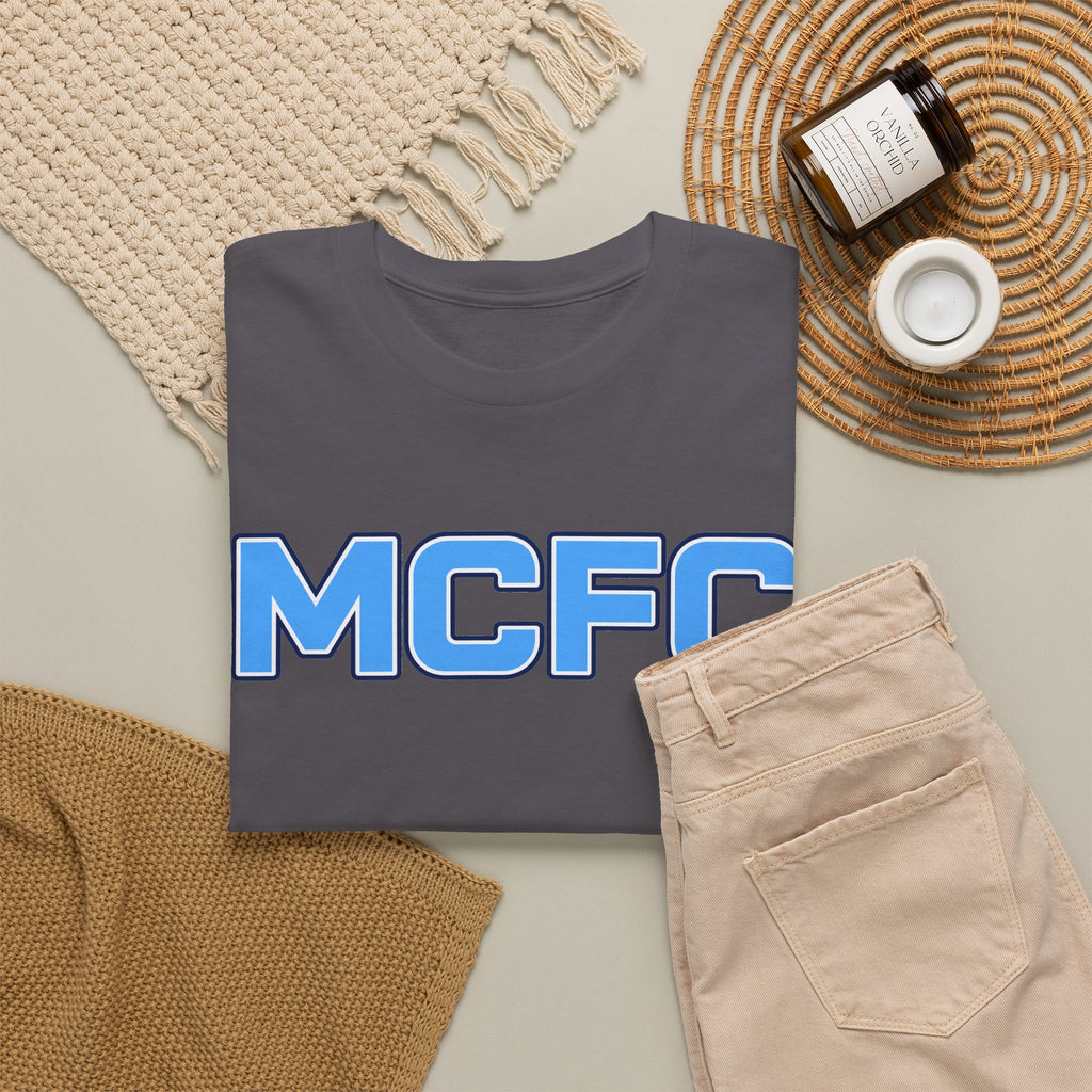 MCFC Logo Cotton T-Shirt — Light Blue Football Fan Tee