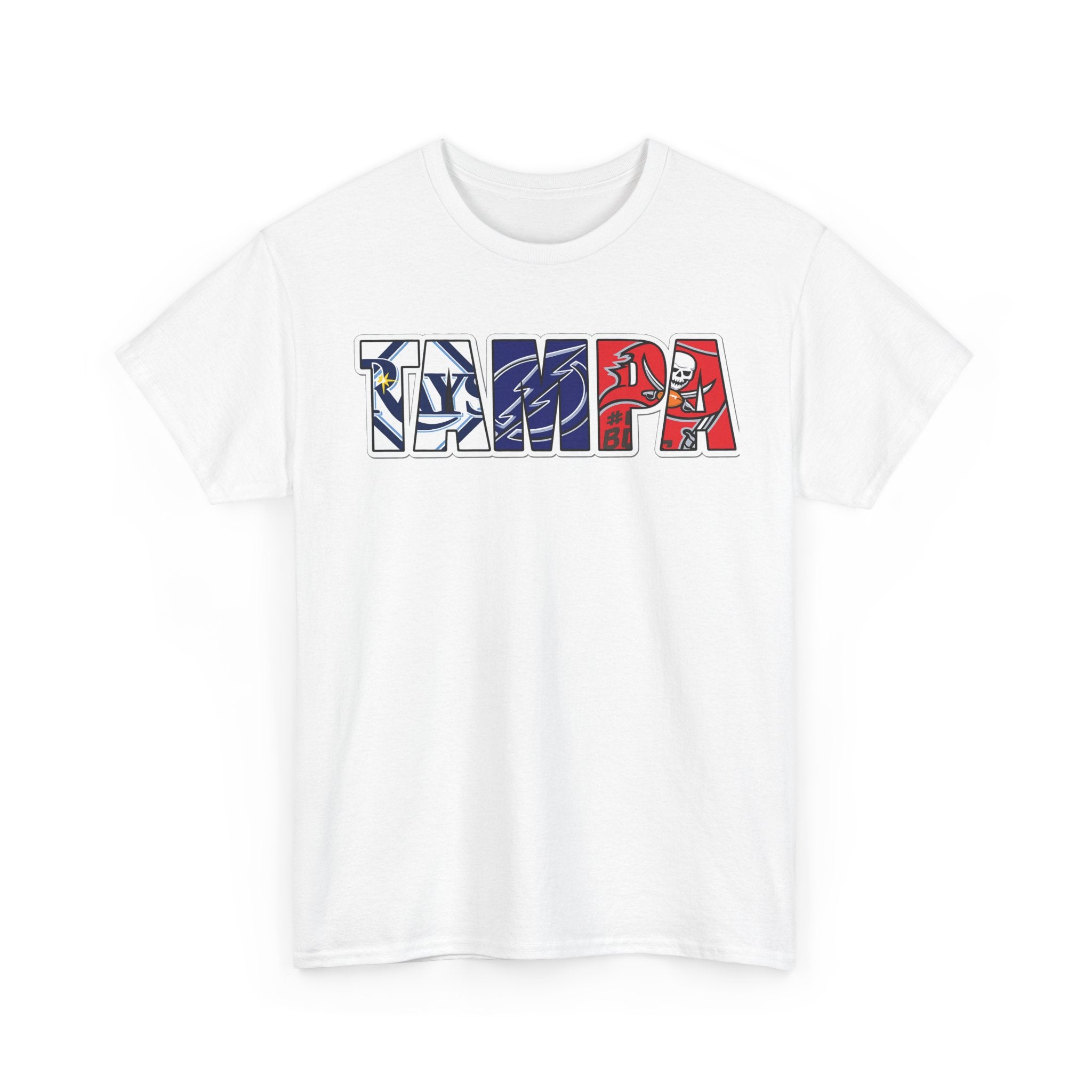 Tampa Block Letter Tee — Florida Flag Graphic T‑Shirt
