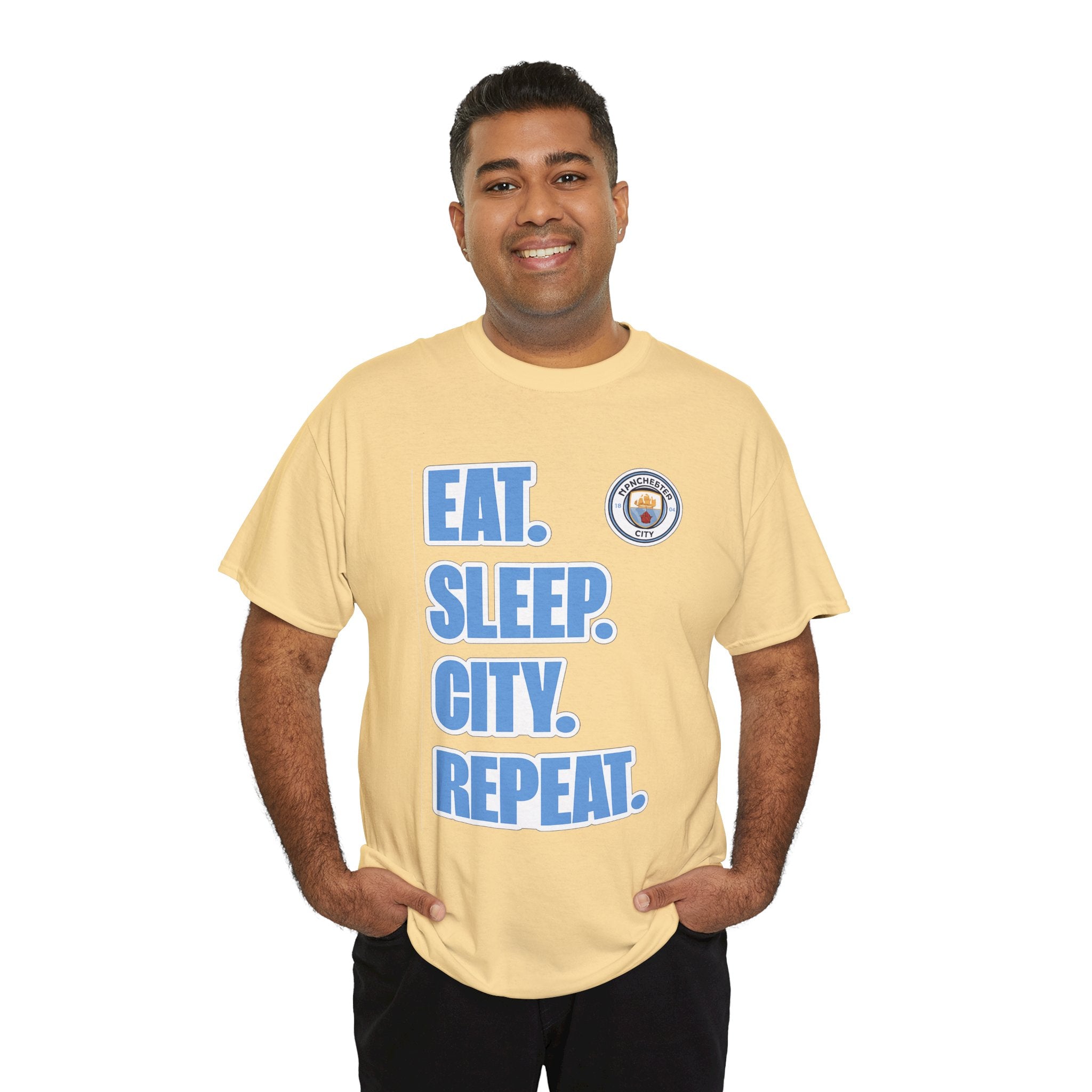 Eat. Sleep. City. Repeat. T‑Shirt — Manchester City Fan Tee
