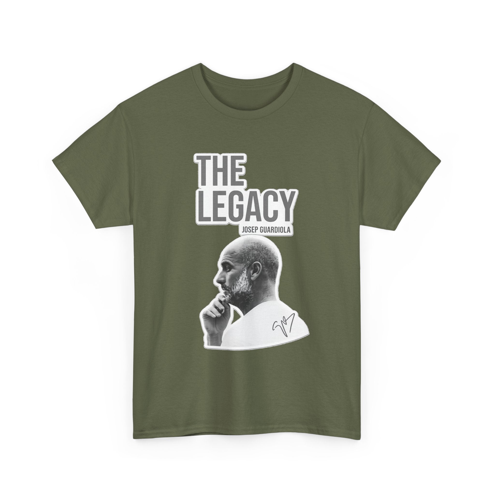 Pep Guardiola Manchester City The Legacy Tee — Inspirational Portrait Graphic T-Shirt