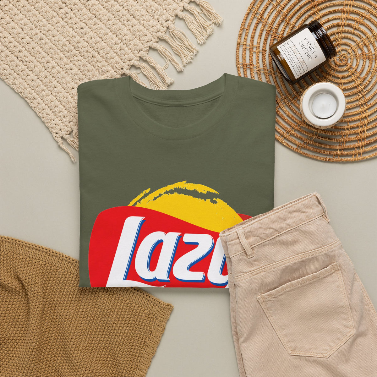 Lazy Logo T‑Shirt — Retro Snack-Inspired Graphic Tee