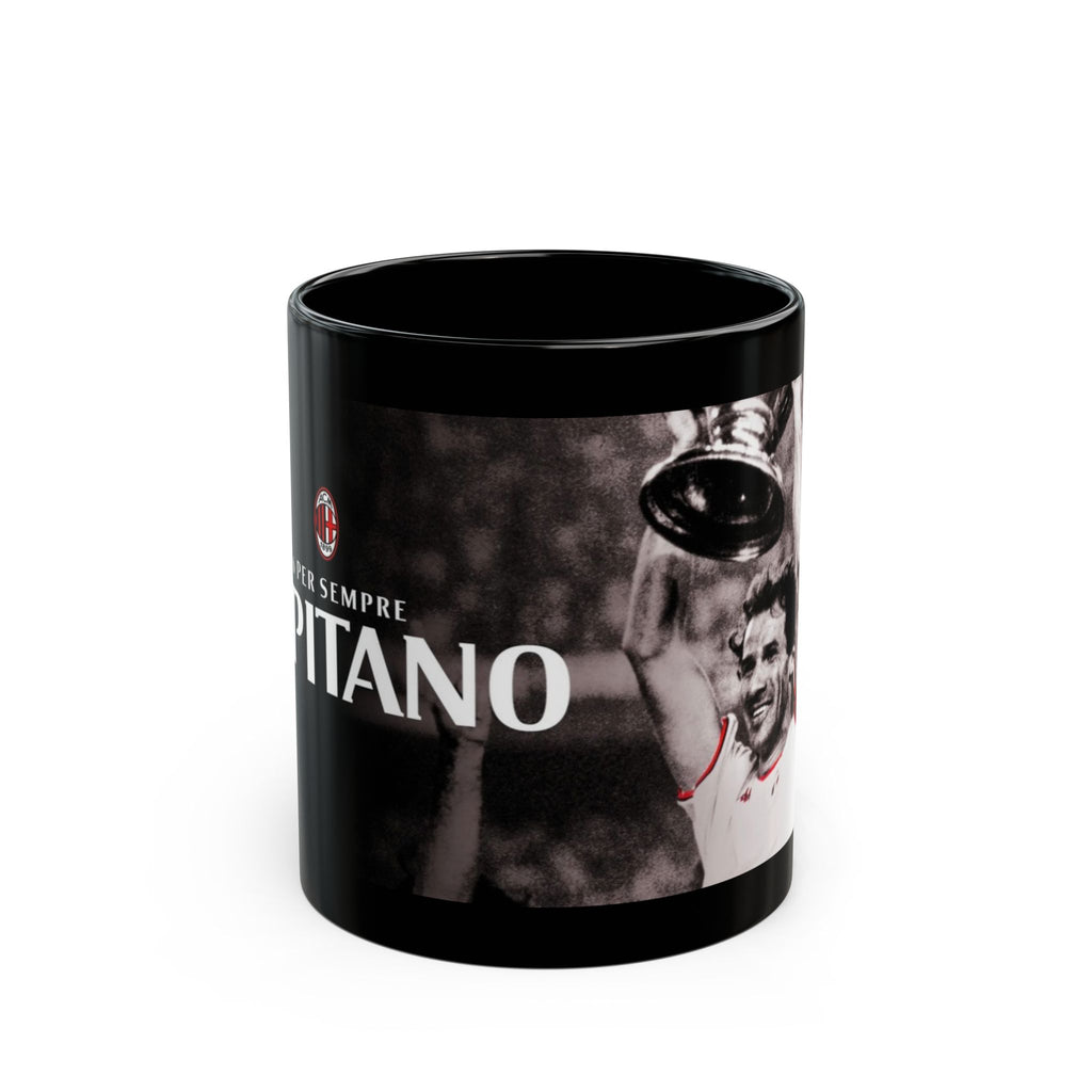 Franco Baresi AC Milan Tribute Black Mug – Vintage Trophy Celebration (11oz/15oz)