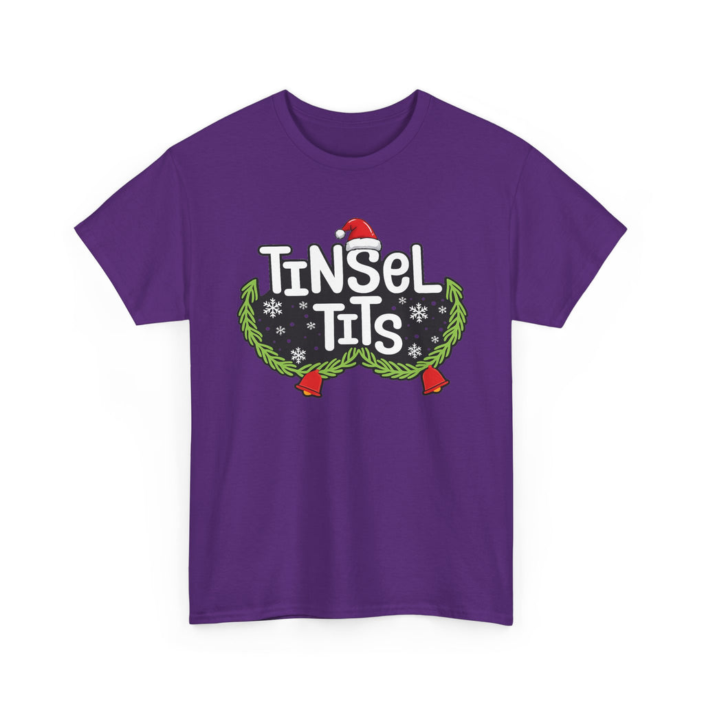 T-Shirt — "Tinsel Tits" Funny Christmas Wreath Holiday Tee