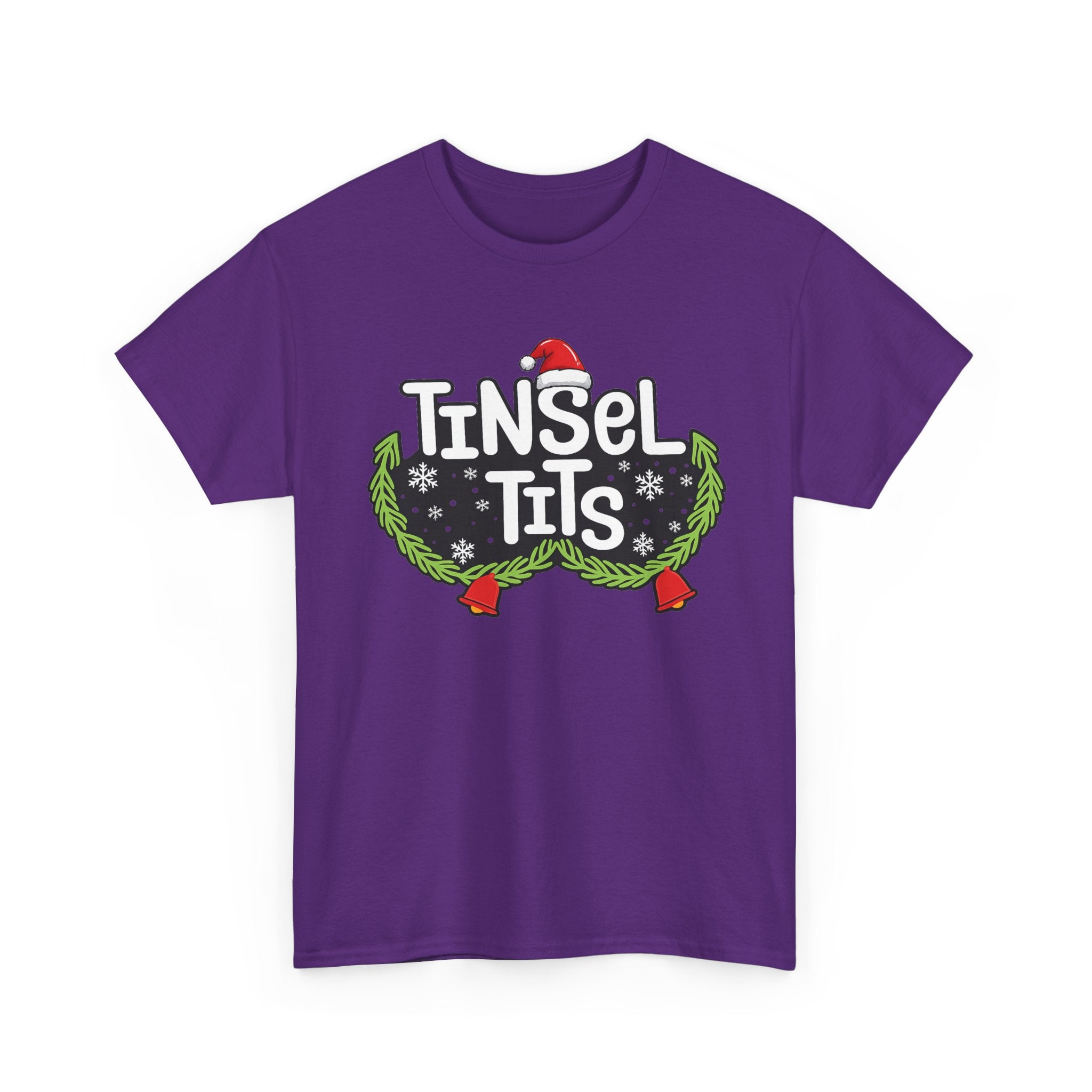 T-Shirt — "Tinsel Tits" Funny Christmas Wreath Holiday Tee