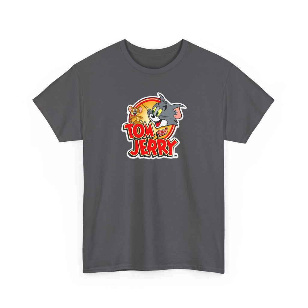 Tom & Jerry Retro Logo Cotton Tee — Classic Cartoon Graphic T-Shirt