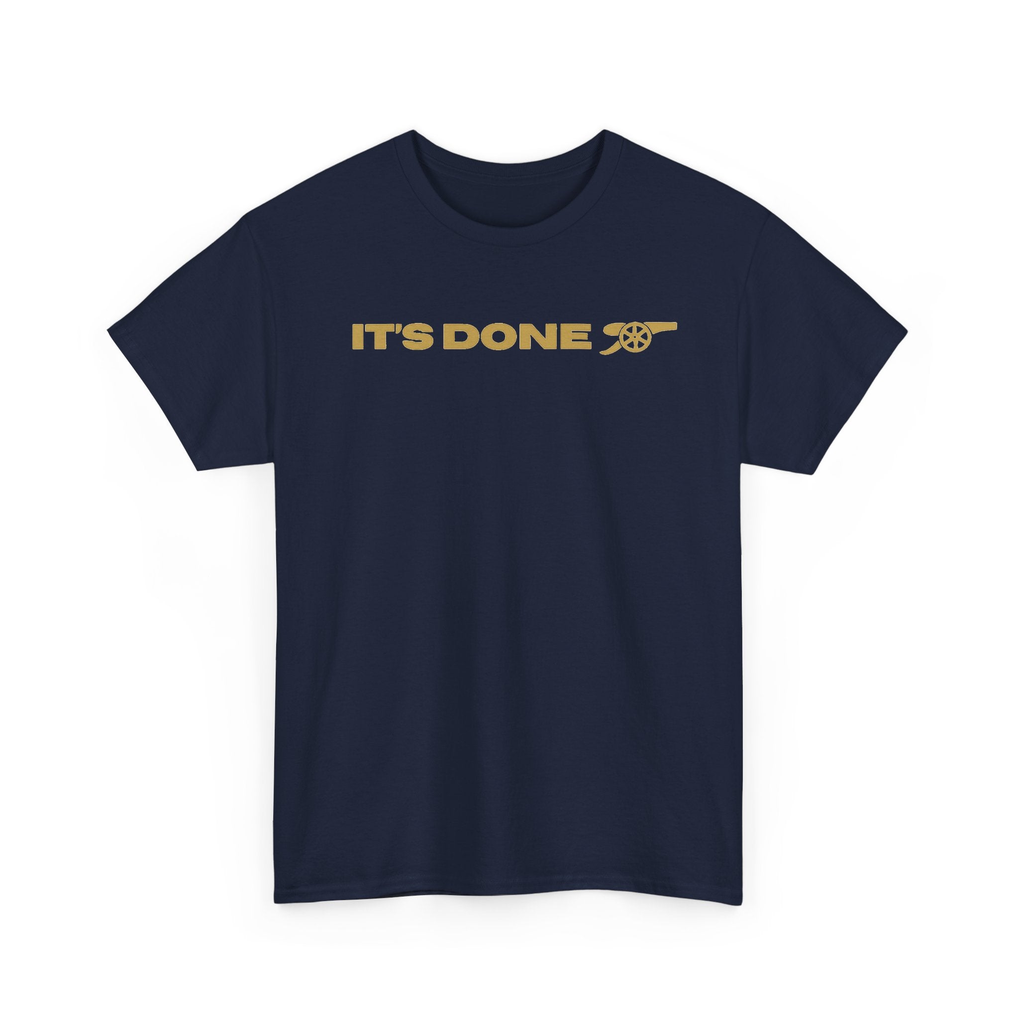 It's Done Arsenal Champions T-Shirt – Minimalist Gold Script Tee