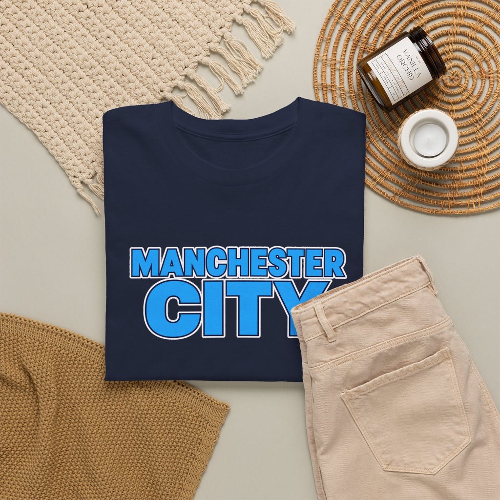 Manchester City T‑Shirt — Retro Blue Logo Tee