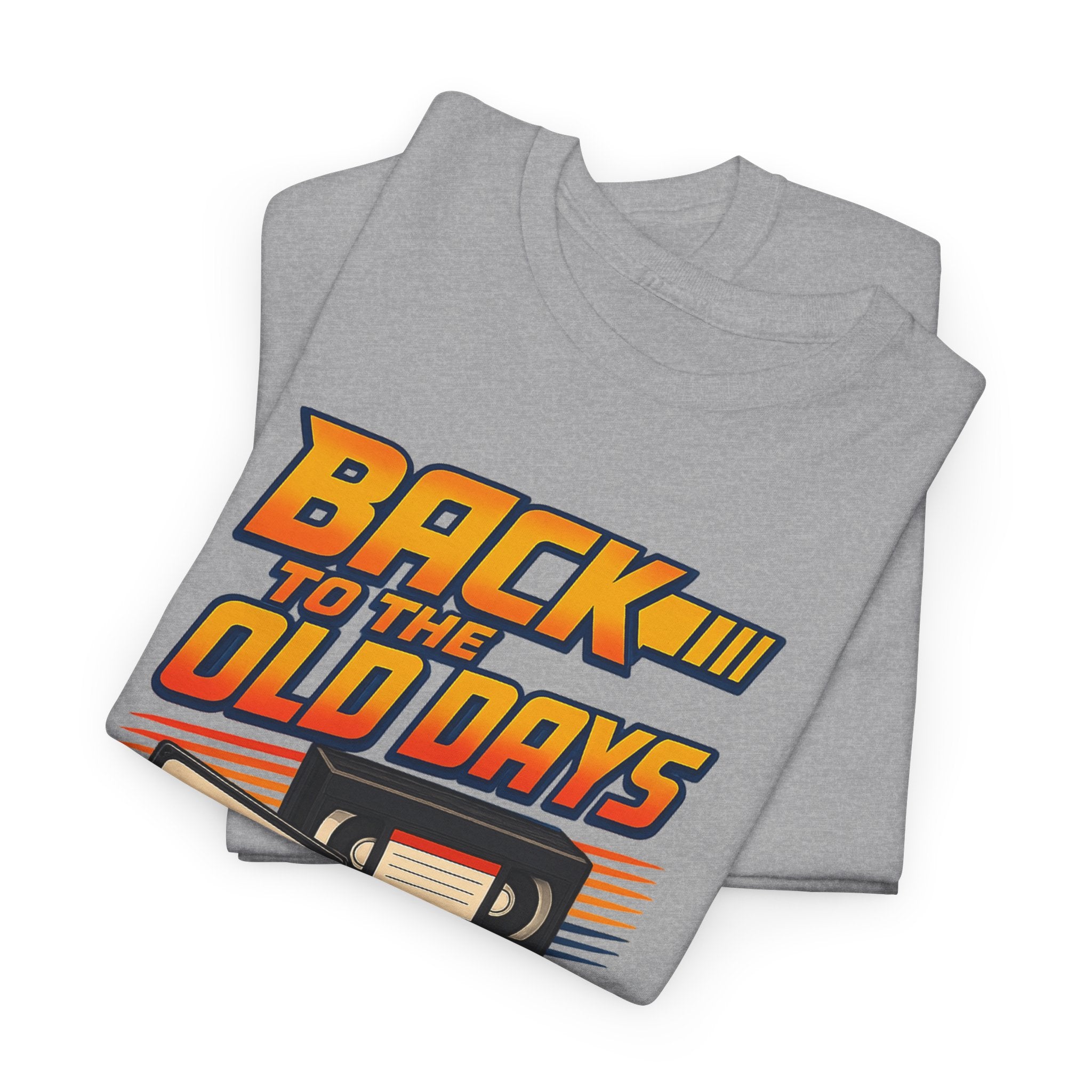 Back to the Old Days Tee – Retro Cassette & VHS Nostalgia T-Shirt