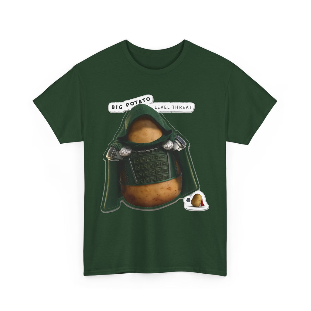 Big Potato "Level Threat" Doom Tee — Funny Potato Soldier Graphic T-Shirt