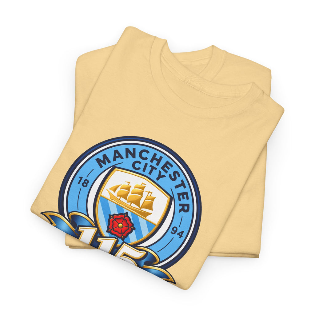 Manchester City 115th Crest Inspired Cotton T-Shirt
