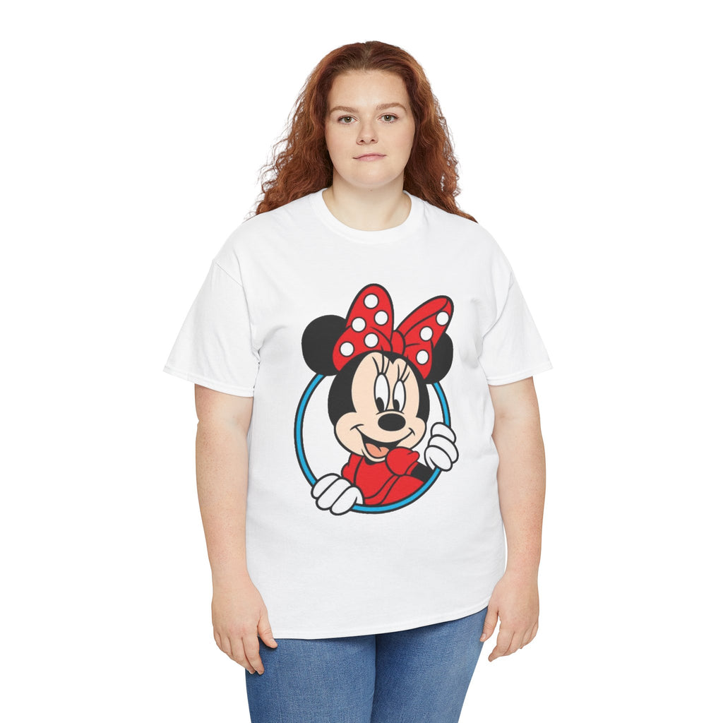 Minnie Mouse Retro Peeking Cotton T-Shirt / Tee