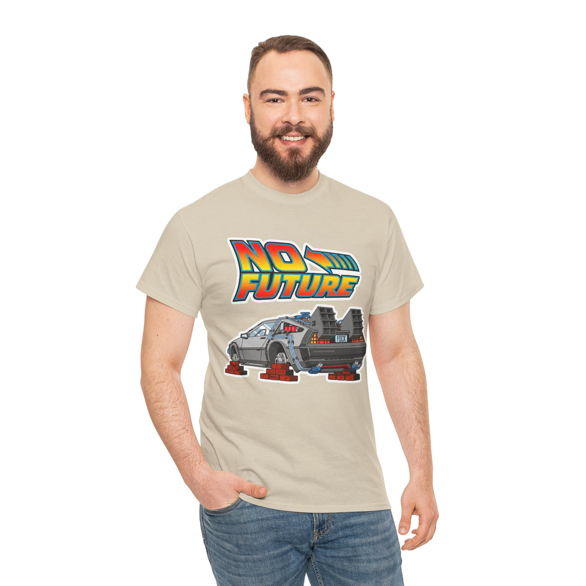 No Future DeLorean Cotton T-Shirt