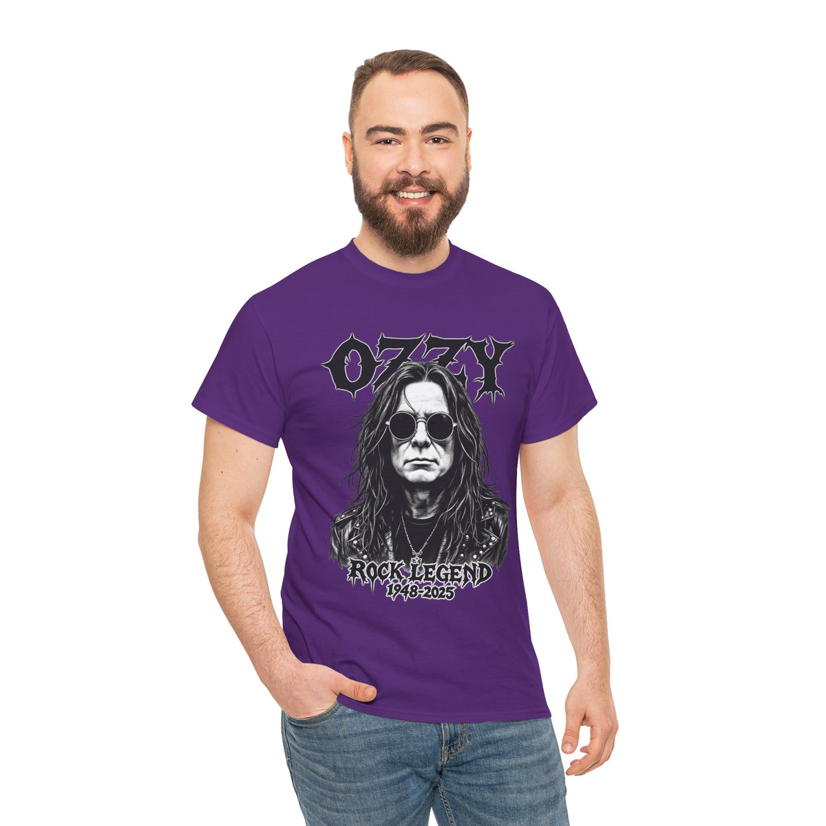 Rock Legend Graphic Tee — "Ozzy" Memorial 1948–2025