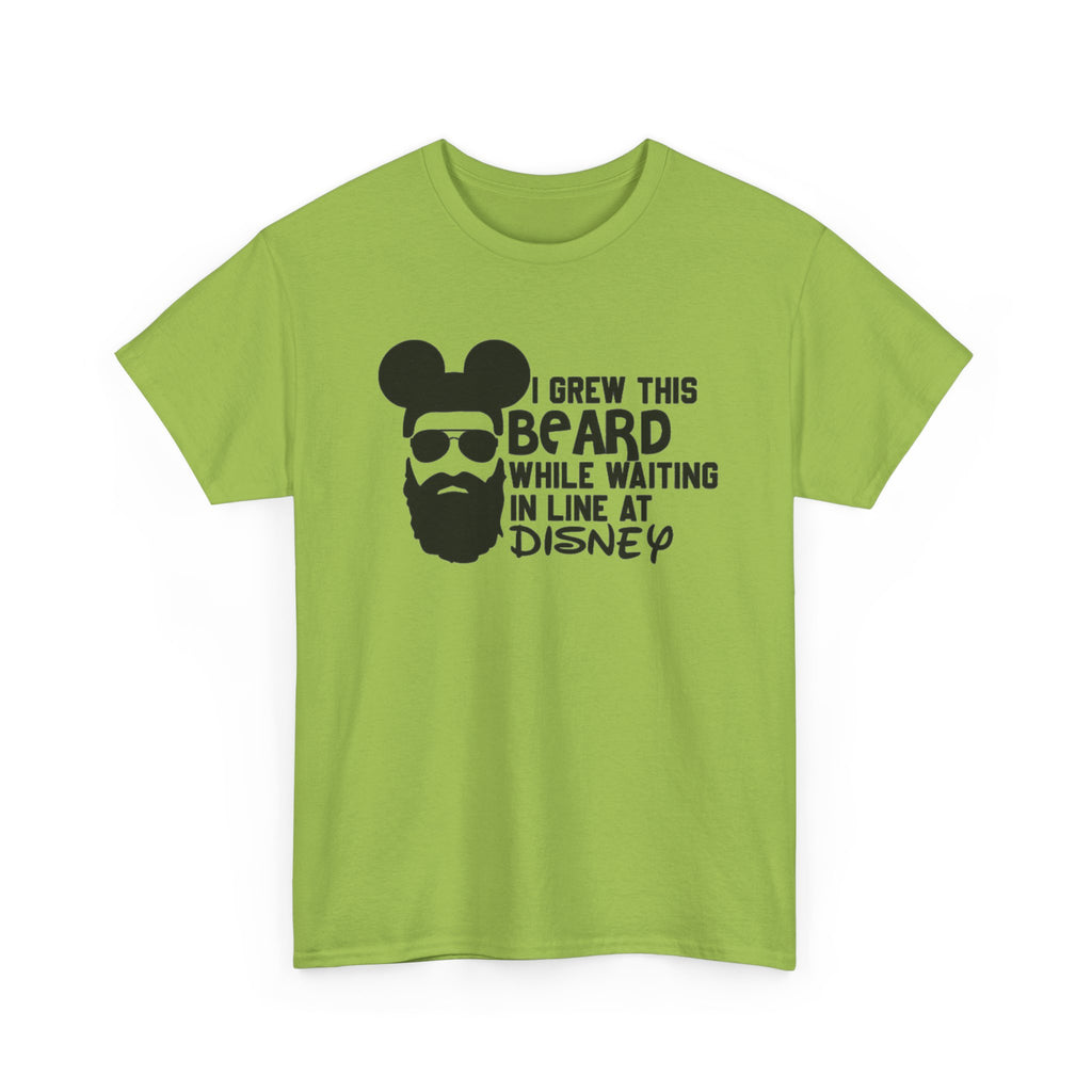 Beard While Waiting Tee – "I Grew This Beard While Waiting In Line At Disney" Funny Disney Dad T-Shirt