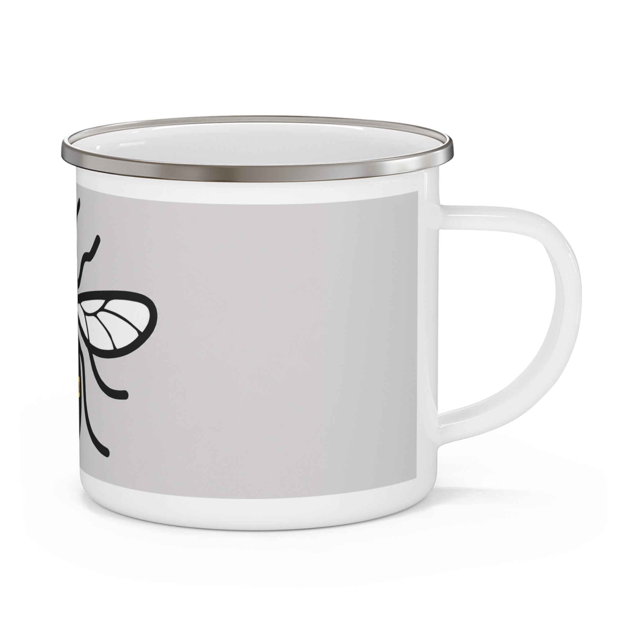 Manchester Yellow Bee Design with 'Hope Strength Peace' | Enamel Camping Coffee Cup