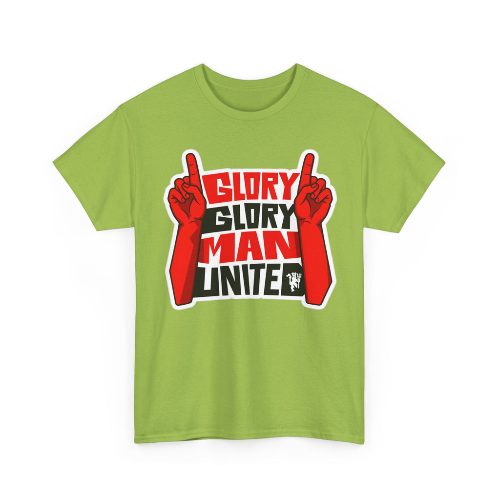 Glory Glory Man United T-Shirt — Retro Red Football Fan Tee