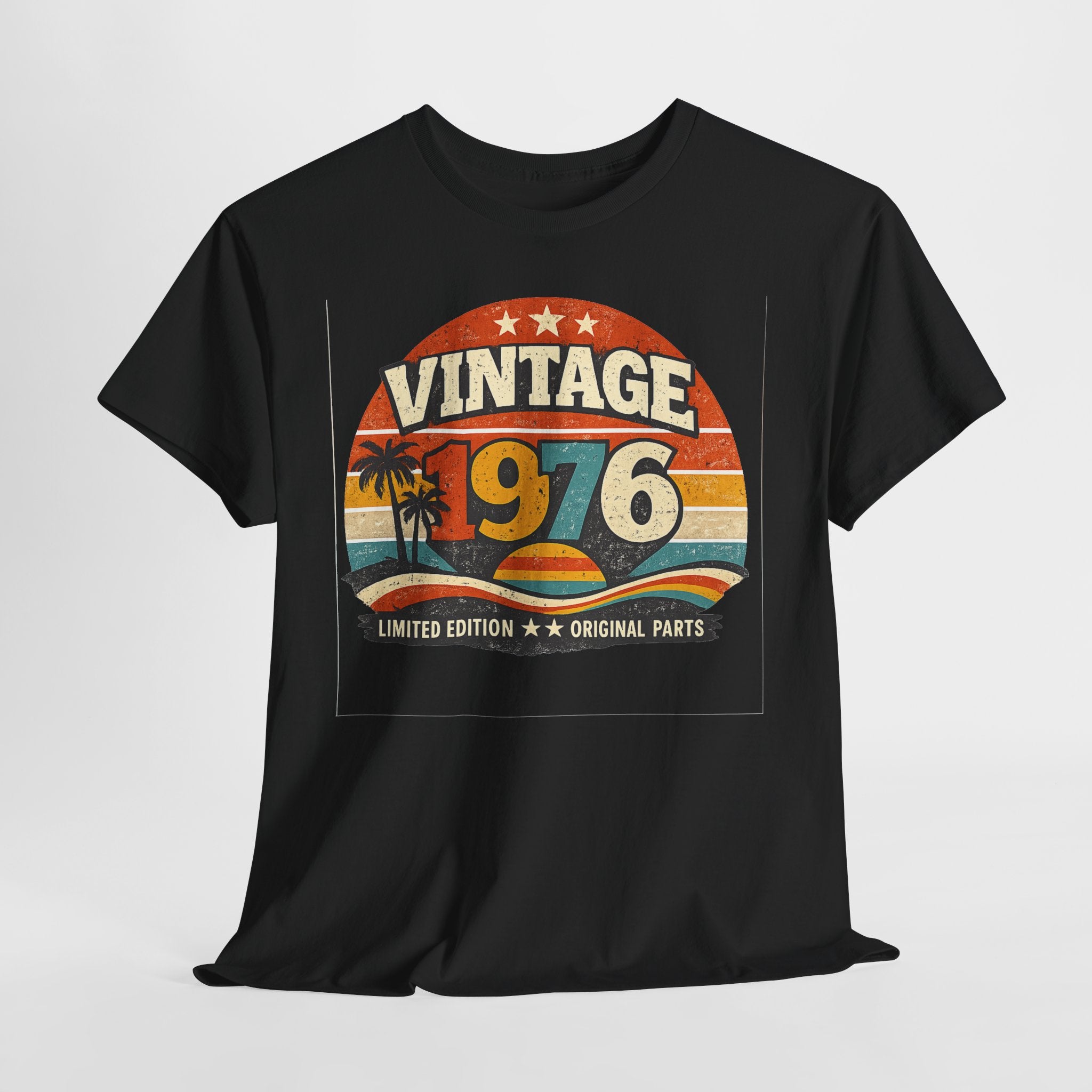 Vintage 1976 T-Shirt — Retro Beach Graphic "Vintage 1976" Birthday Tee