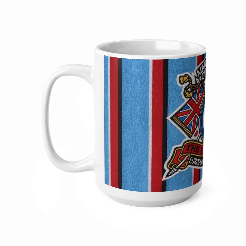 Manchester City Retro Crest Ceramic Mug — 11oz/15oz Football Coffee Cup