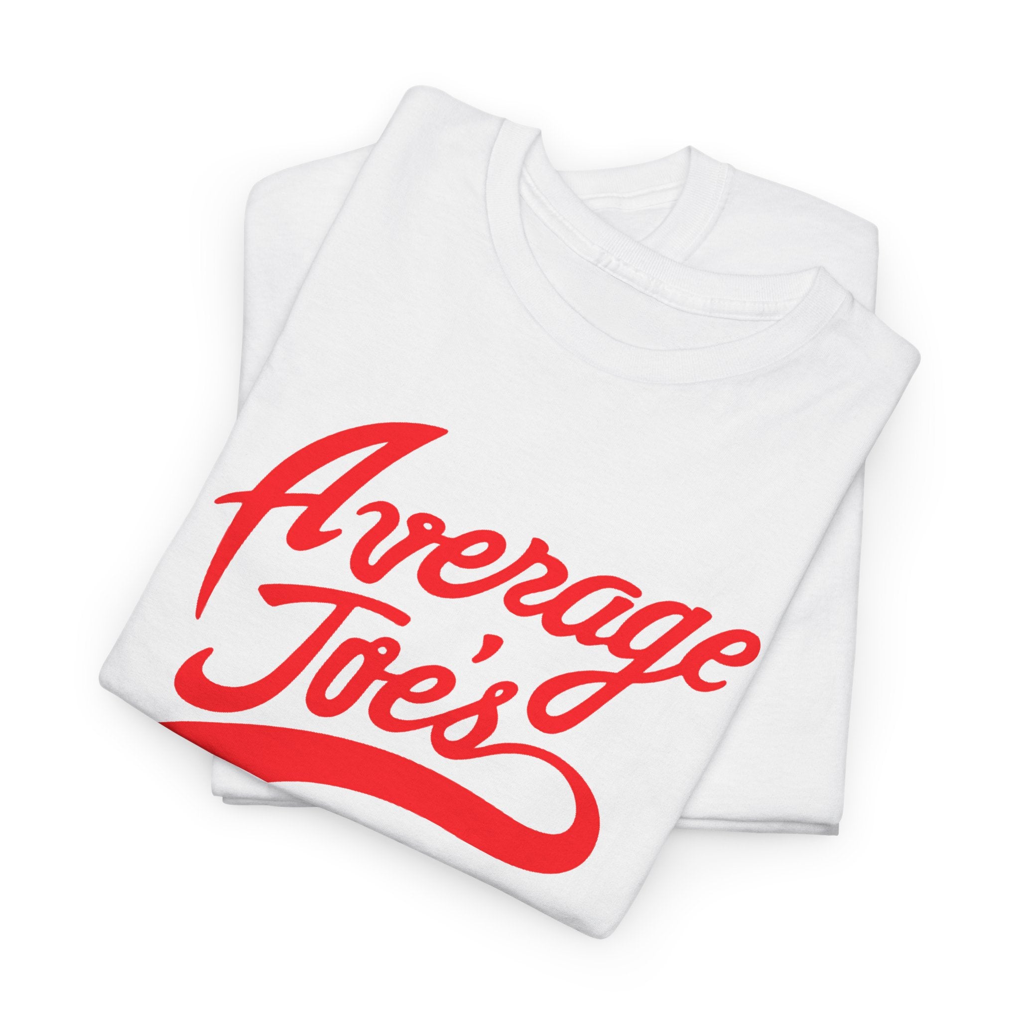 Average Joe's Graphic Tee — Retro Script White T-Shirt