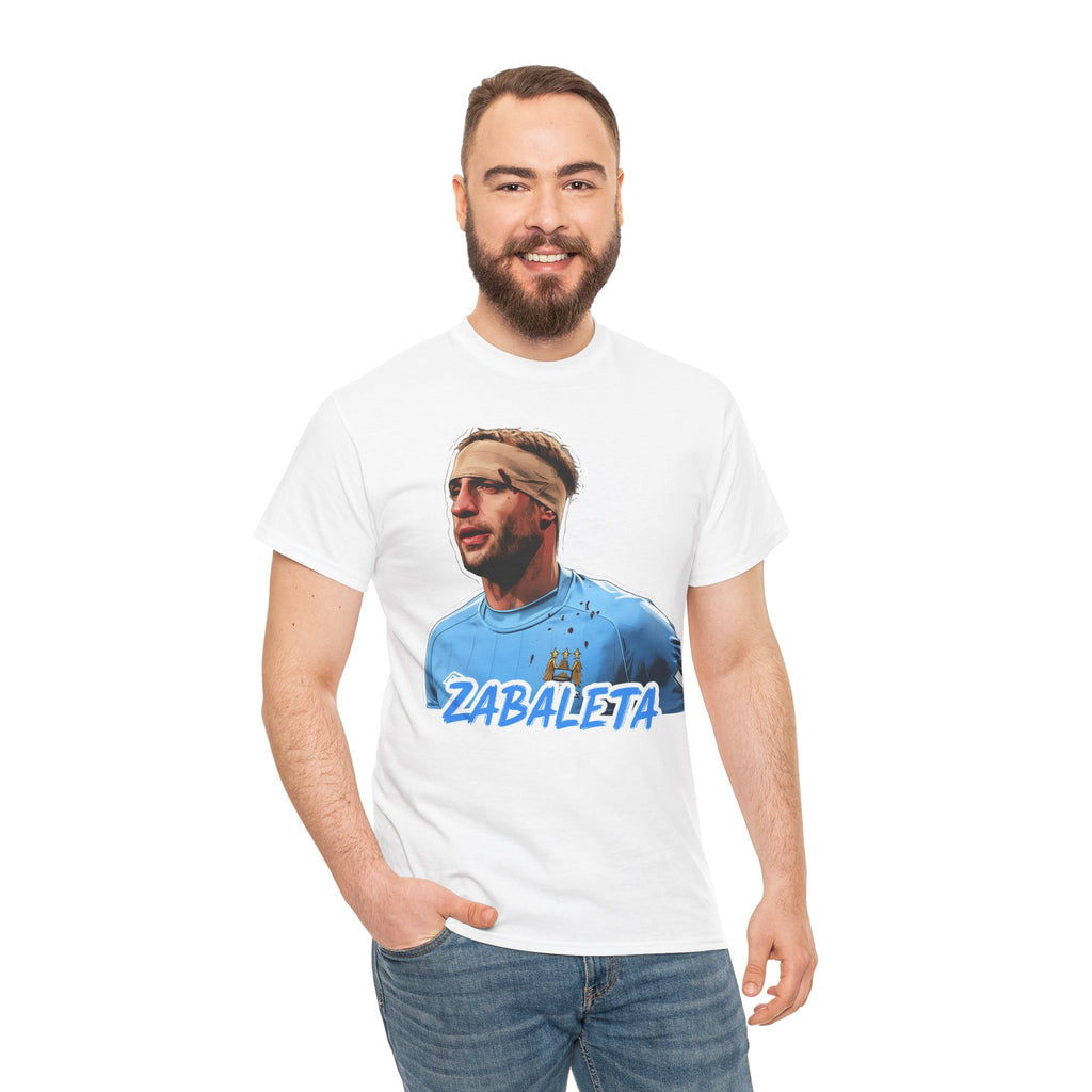 Zabaleta Manchester City Fan Tee — Retro Player Portrait Soccer T‑Shirt