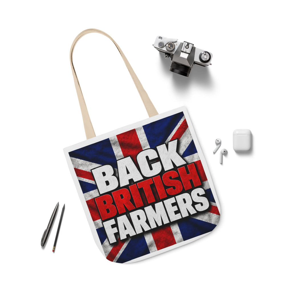 Back British Farmers Canvas Tote Bag — Union Jack Farming Support Tote