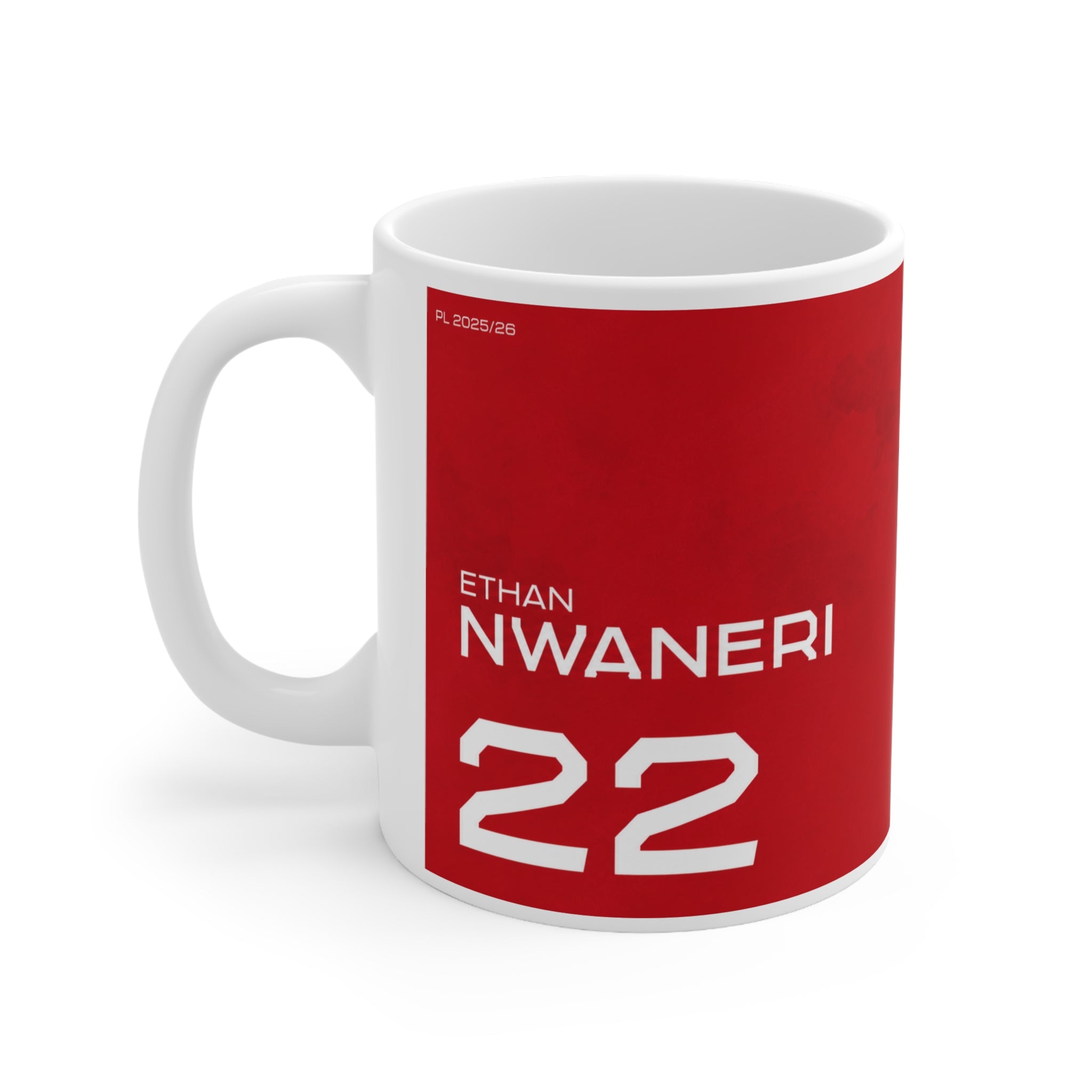 Ethan Nwaneri Arsenal Champions Ceramic Mug — Football Player Red 11oz/15oz