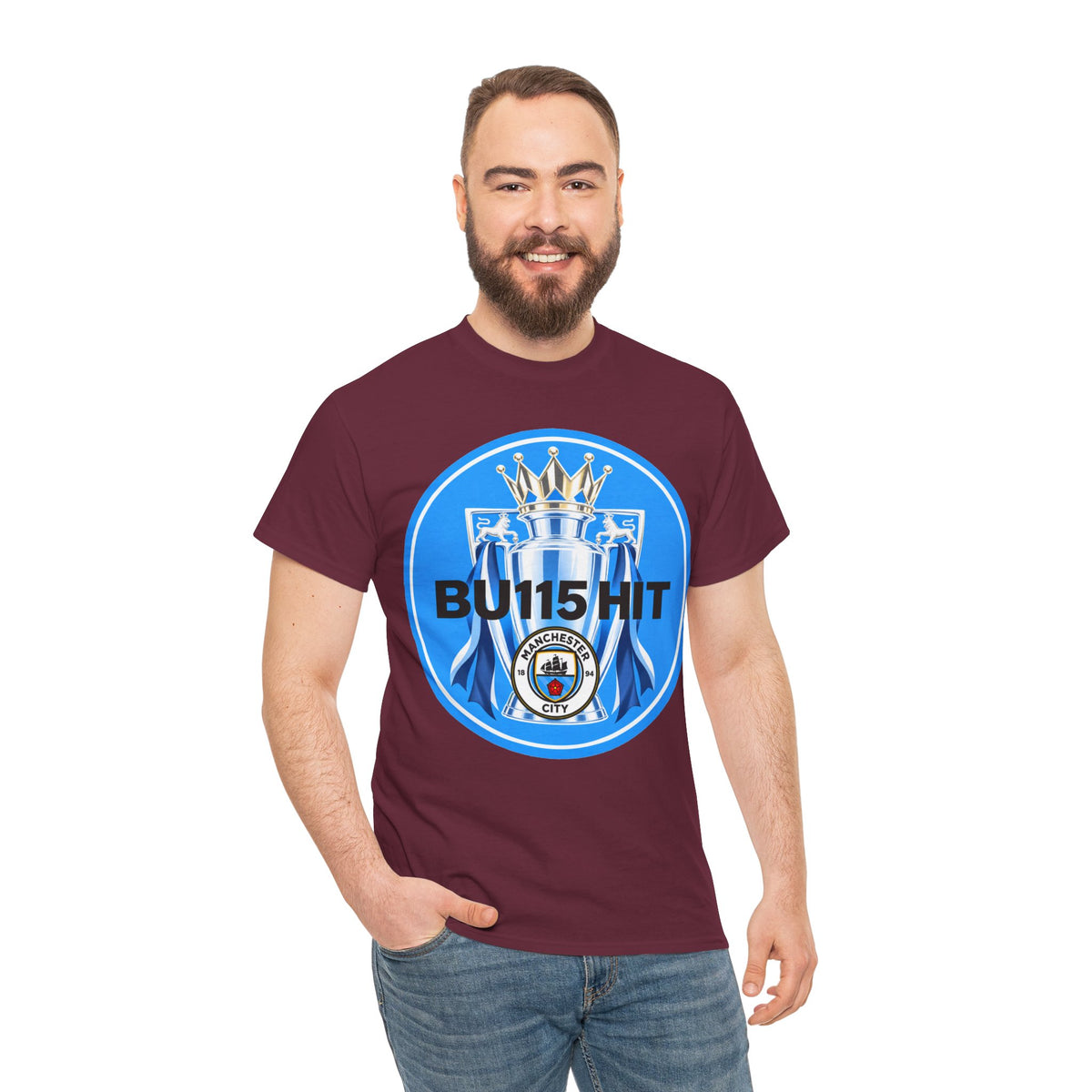Manchester City 'BU115 HIT' Fan Cotton T-Shirt