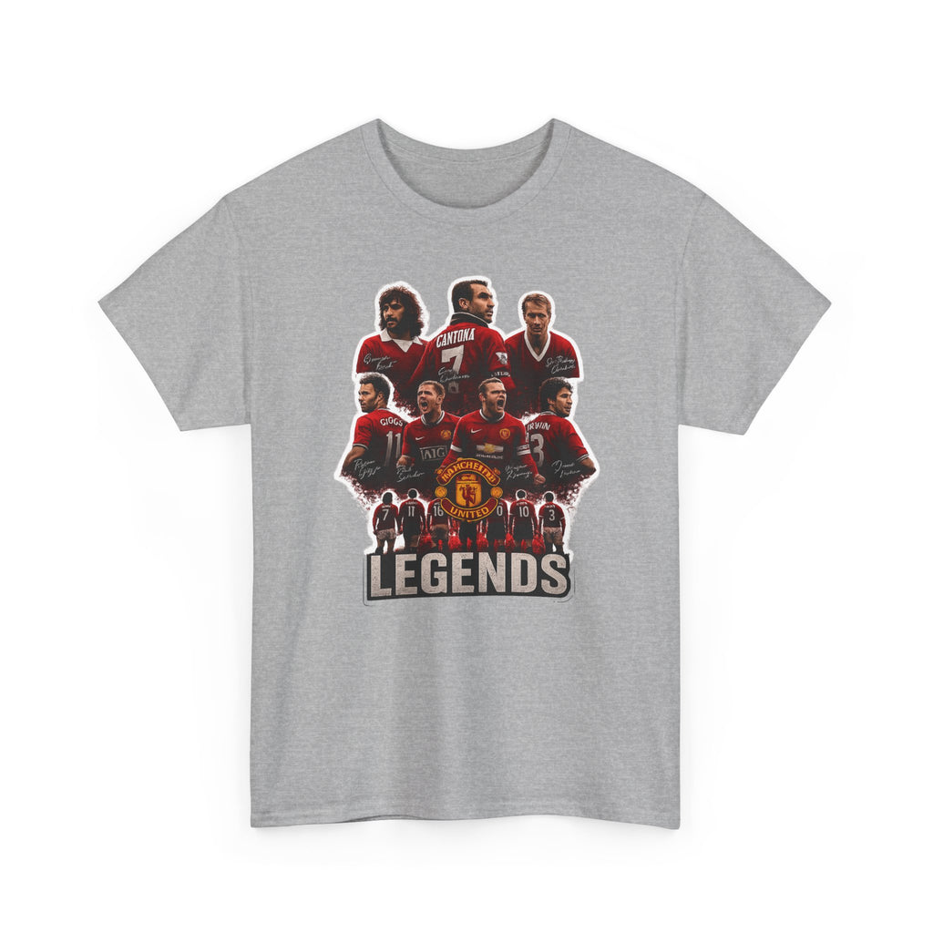 Manchester United Legends Football Team Tee — Retro Manchester United Players Graphic Shirt
