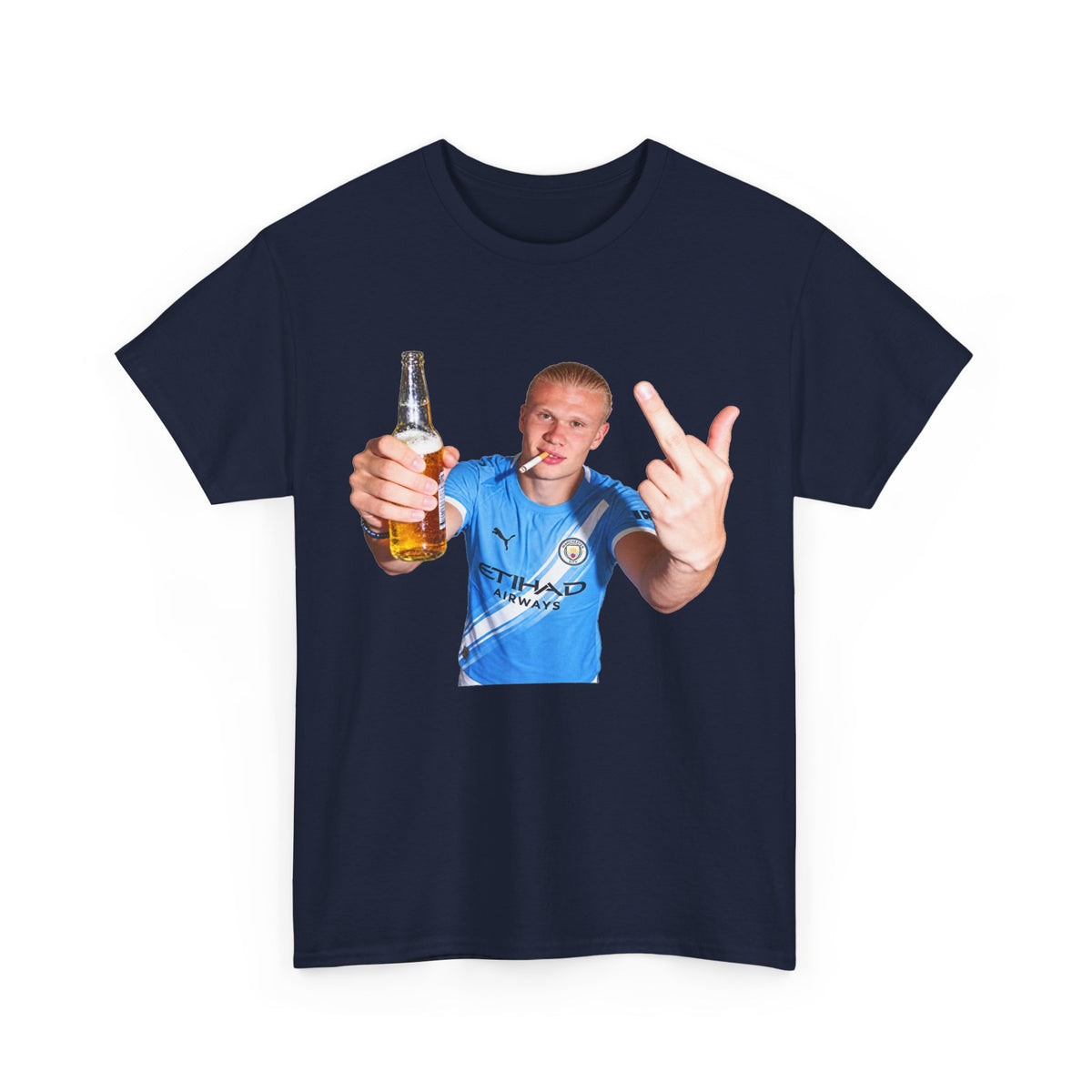 Erling Haaland on the p*** Unisex Heavy Cotton Tee