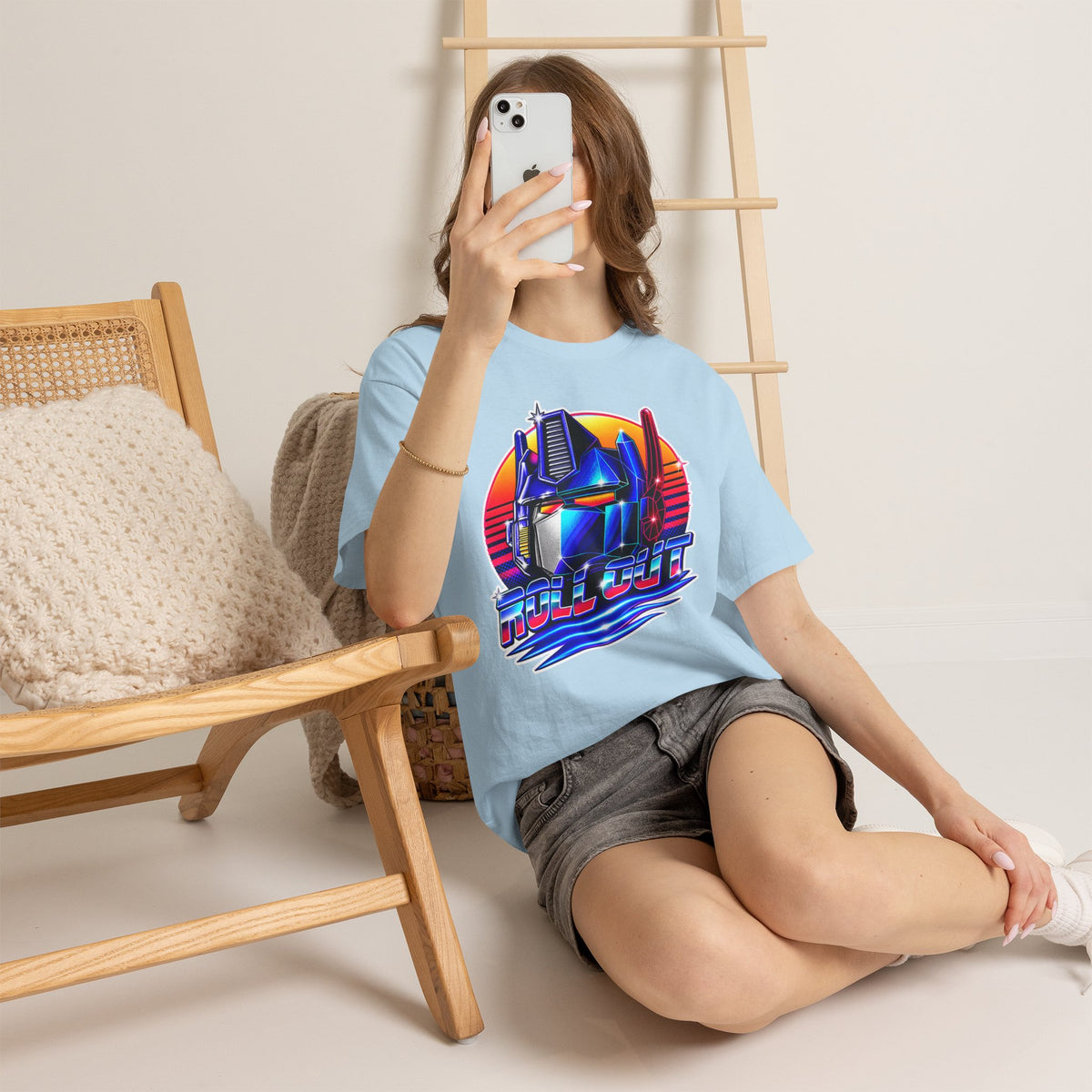 “Roll Out” Optimus-Inspired Graphic Transformers Cotton T-Shirt