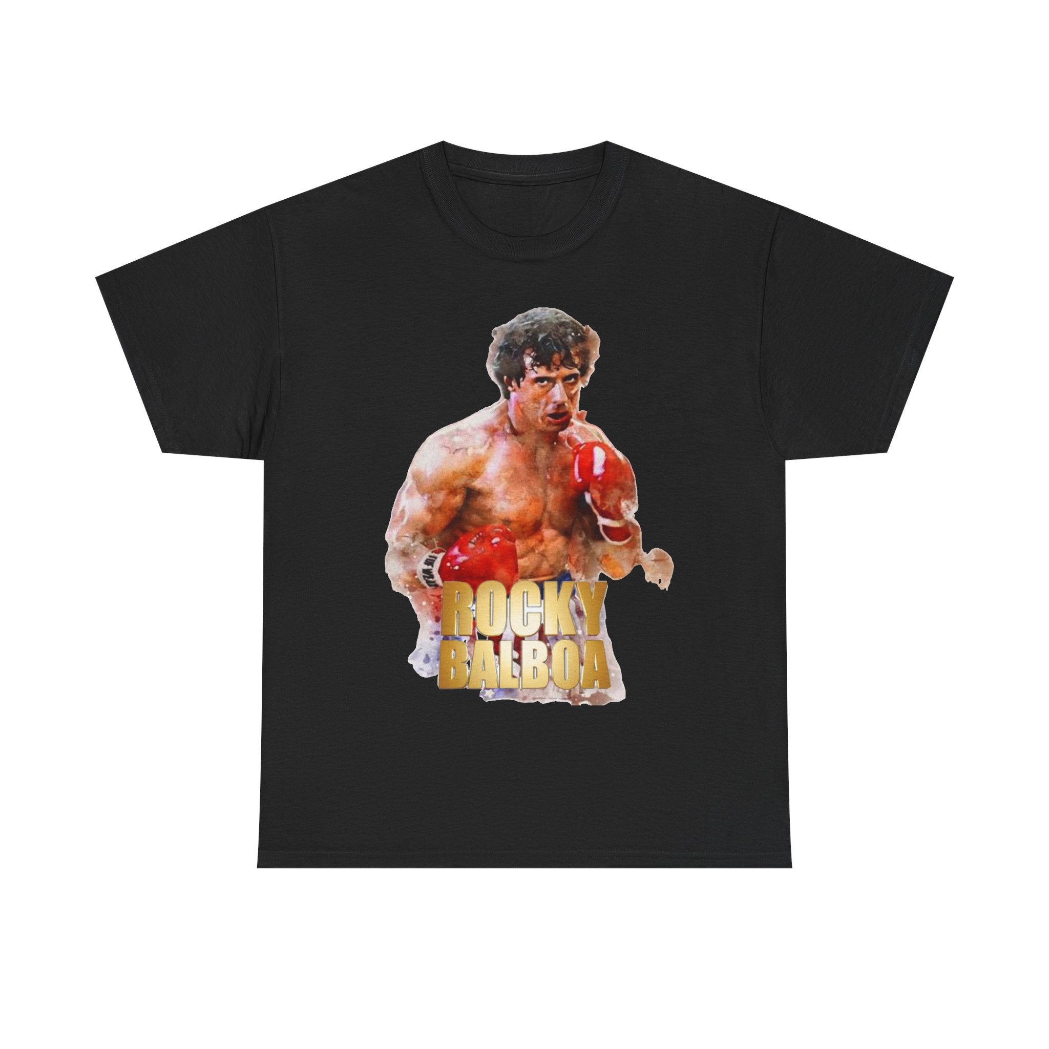 Boxing Rocky Balboa Graphic Tee – Retro Fighter Movie Shirt