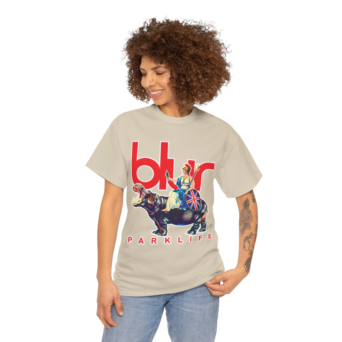 Blur PARKLIFE British Bulldog Graphic Cotton T-Shirt
