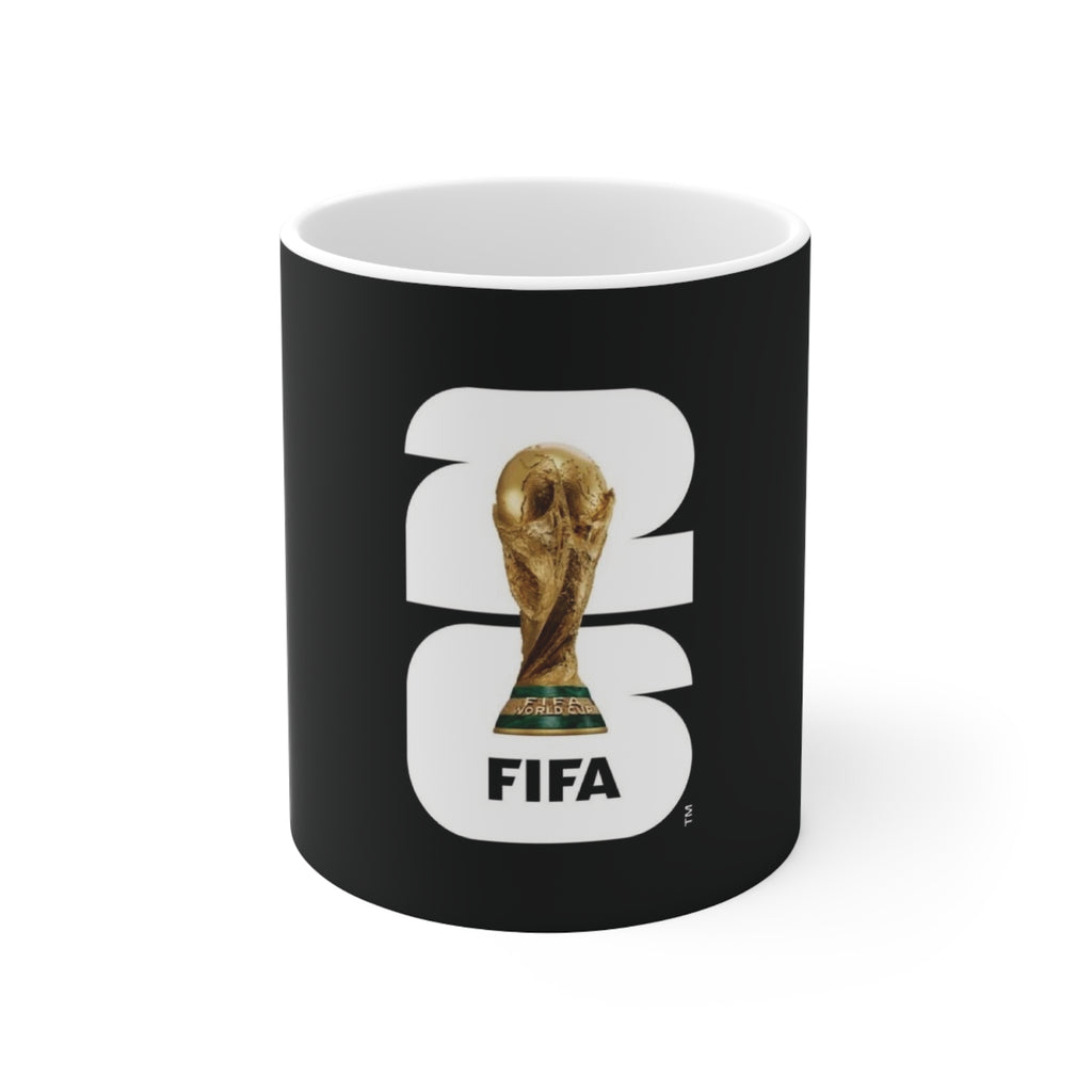FIFA World Cup Trophy / Black Logo Ceramic Coffee Mug – 11oz & 15oz