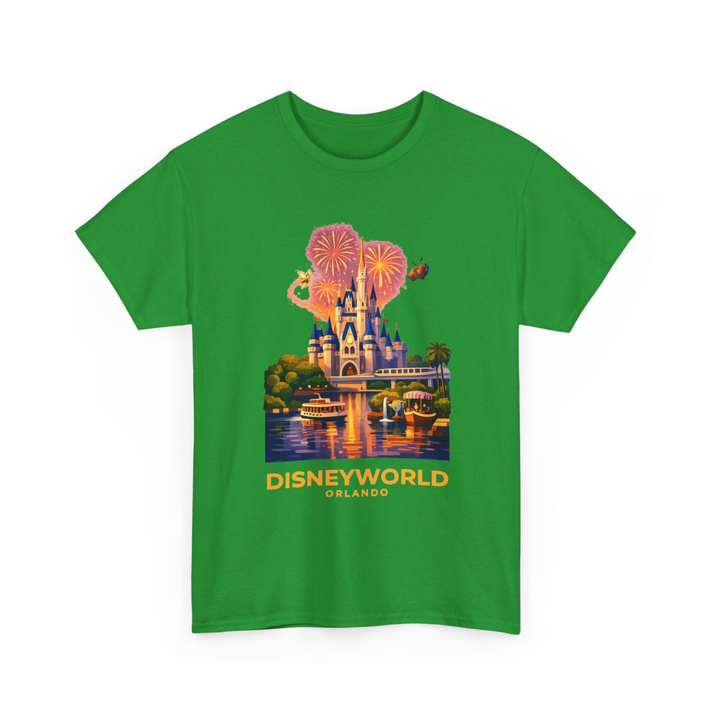 Disney World Castle Orlando Fireworks Cotton T‑Shirt