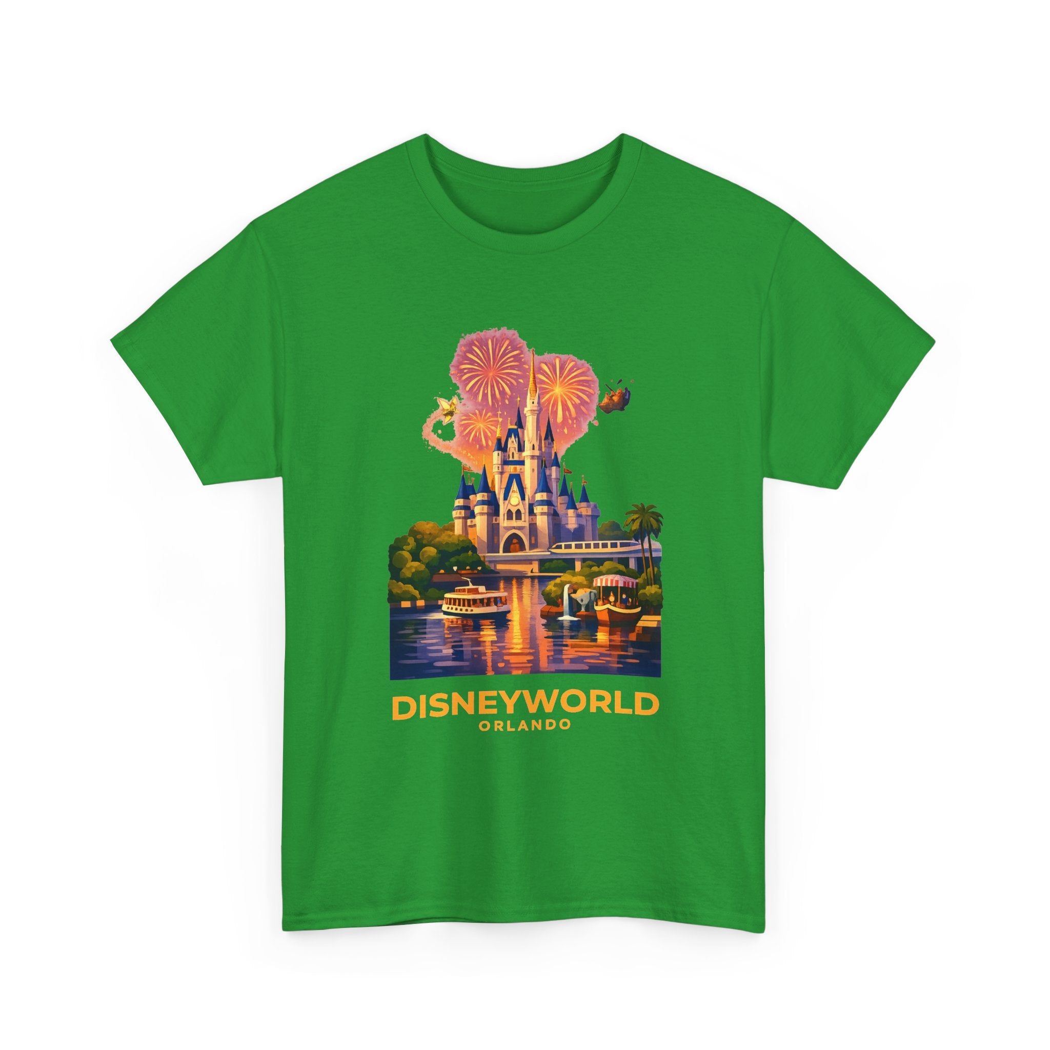 Disney World Castle Orlando Fireworks Cotton T‑Shirt