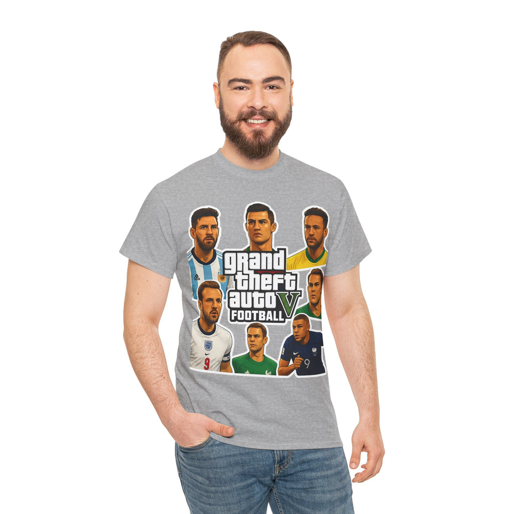 Graphic Tee — 'Grand Theft Auto V Football' Soccer Players Collage Shirt
