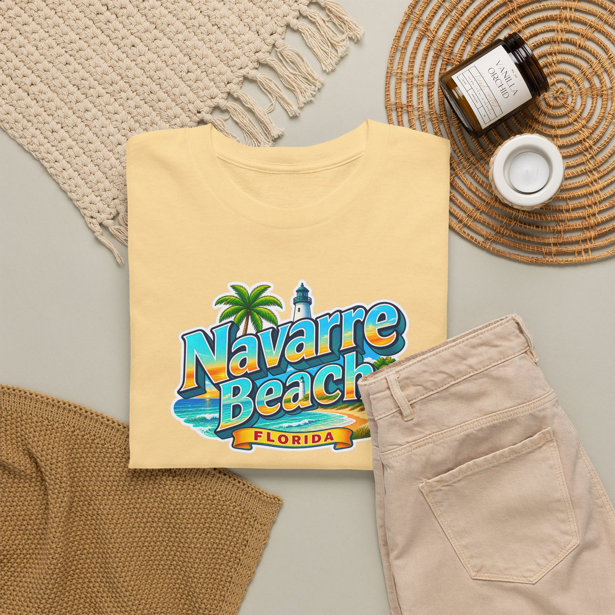 Navarre Beach Florida T-Shirt – Retro Tropical Vacation Tee