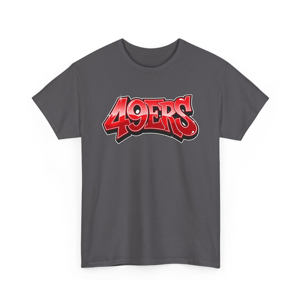 T-Shirt — '49ERS' Red Graffiti Sports Logo Tee