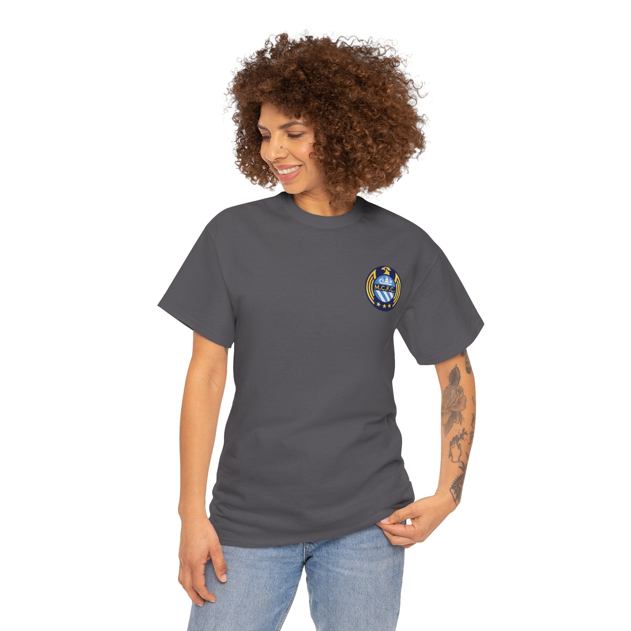MCFC Unofficial Crest / Badge Tee — Nautical Compass Emblem Shirt