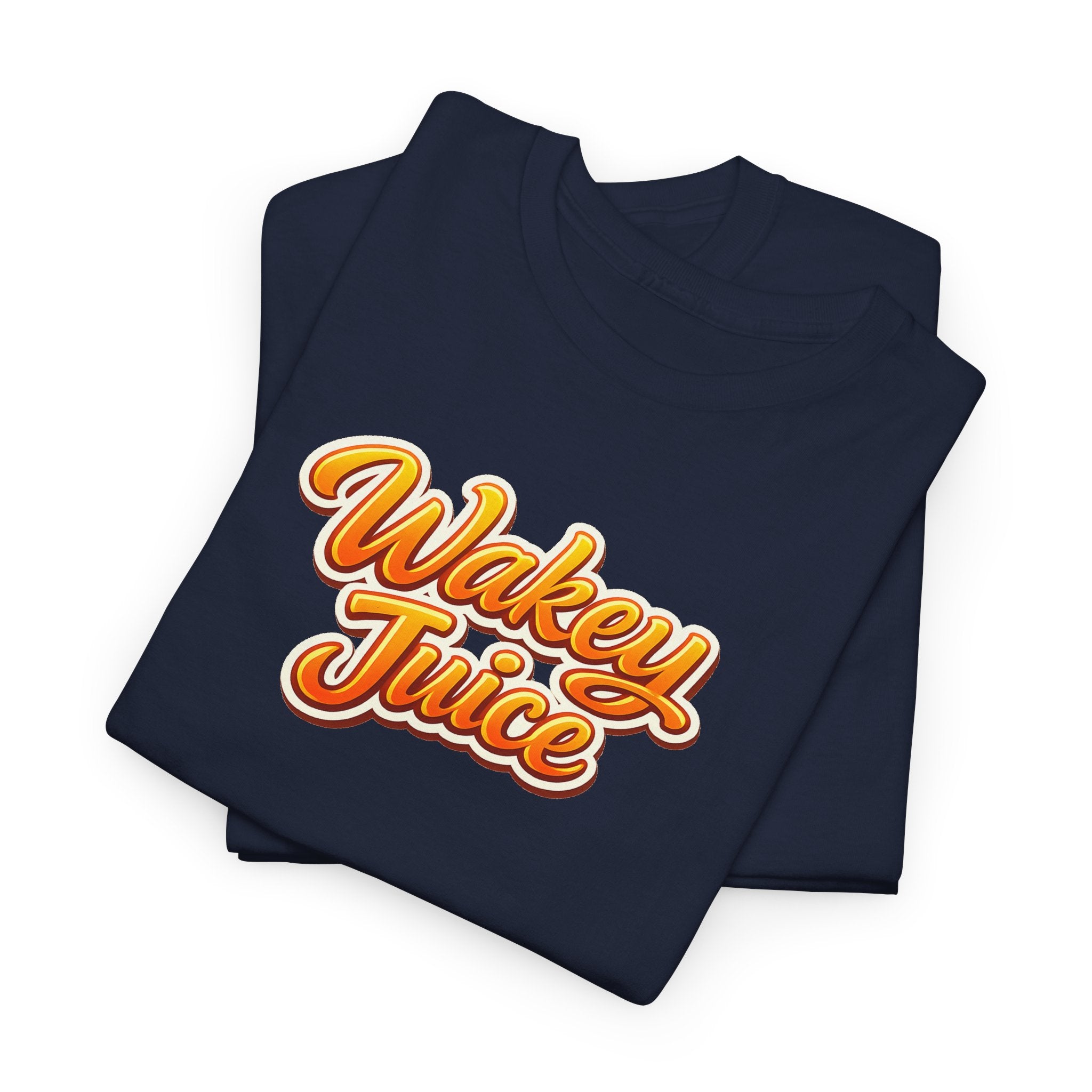 Wakey Juice T‑Shirt — Retro Orange Script Graphic Tee