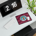 Manchester City REtro Shirt / Crest Desk Mat — Burgundy Football Gaming Mousepad