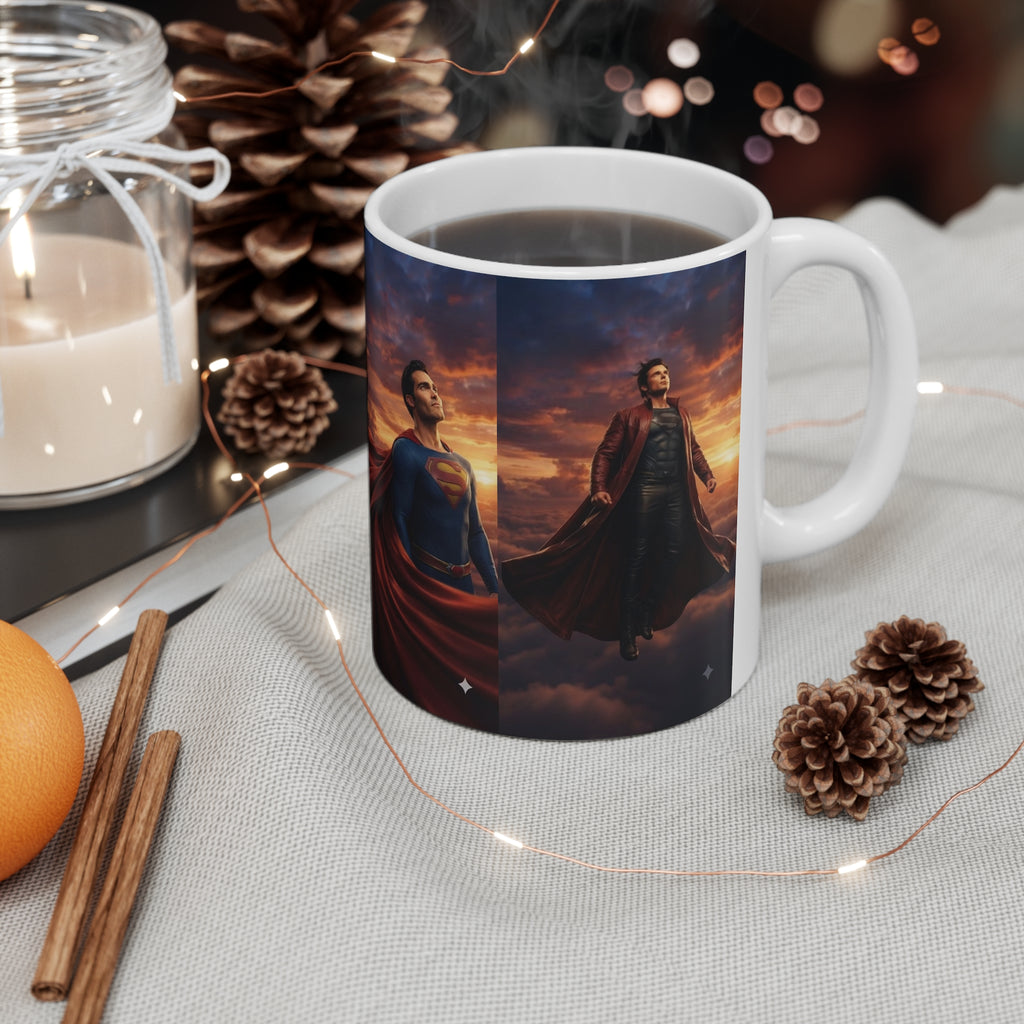 Superman Sunset Ceramic Coffee Mug — 11oz & 15oz