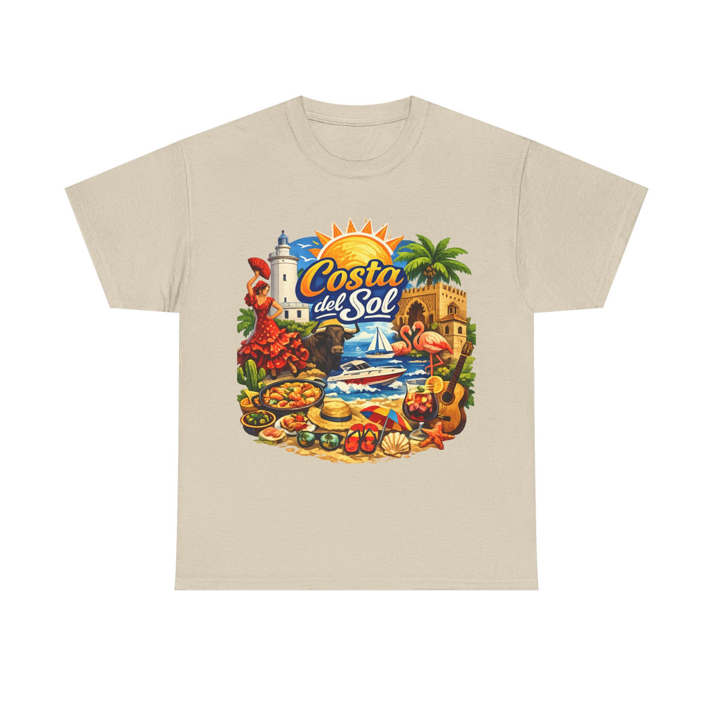 Costa del Sol Beach T-Shirt — Vintage Tropical Vacation Tee