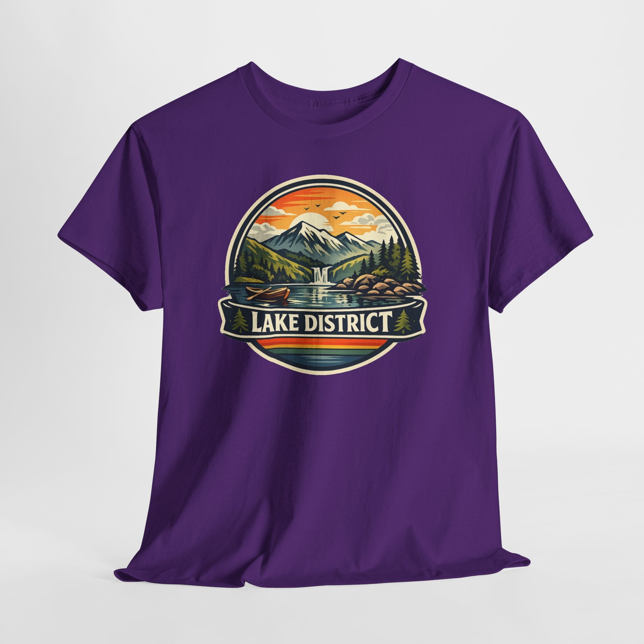 Lake District Graphic Tee — Scenic Mountain & Lake Camping Shirt