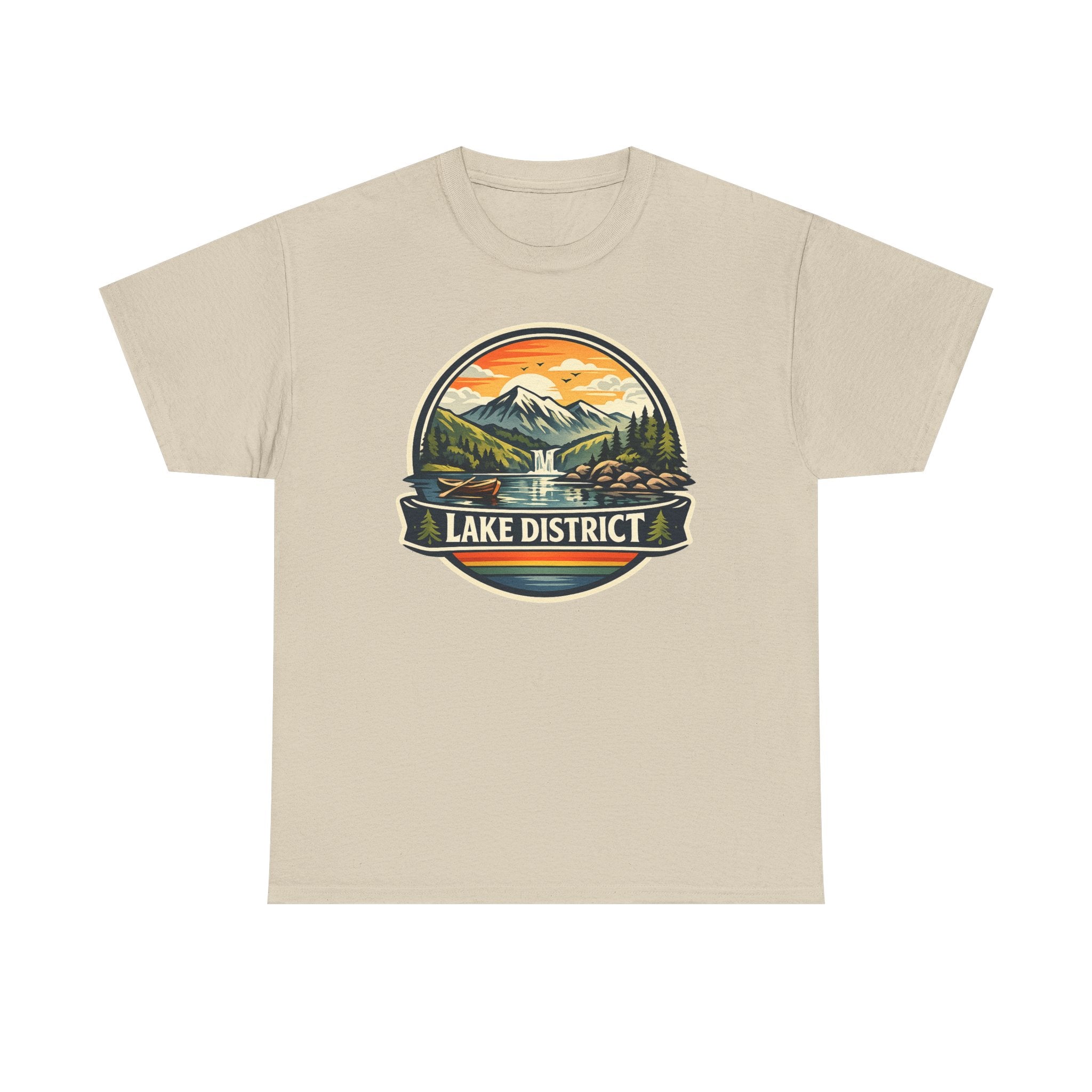 Lake District Graphic Tee — Scenic Mountain & Lake Camping Shirt