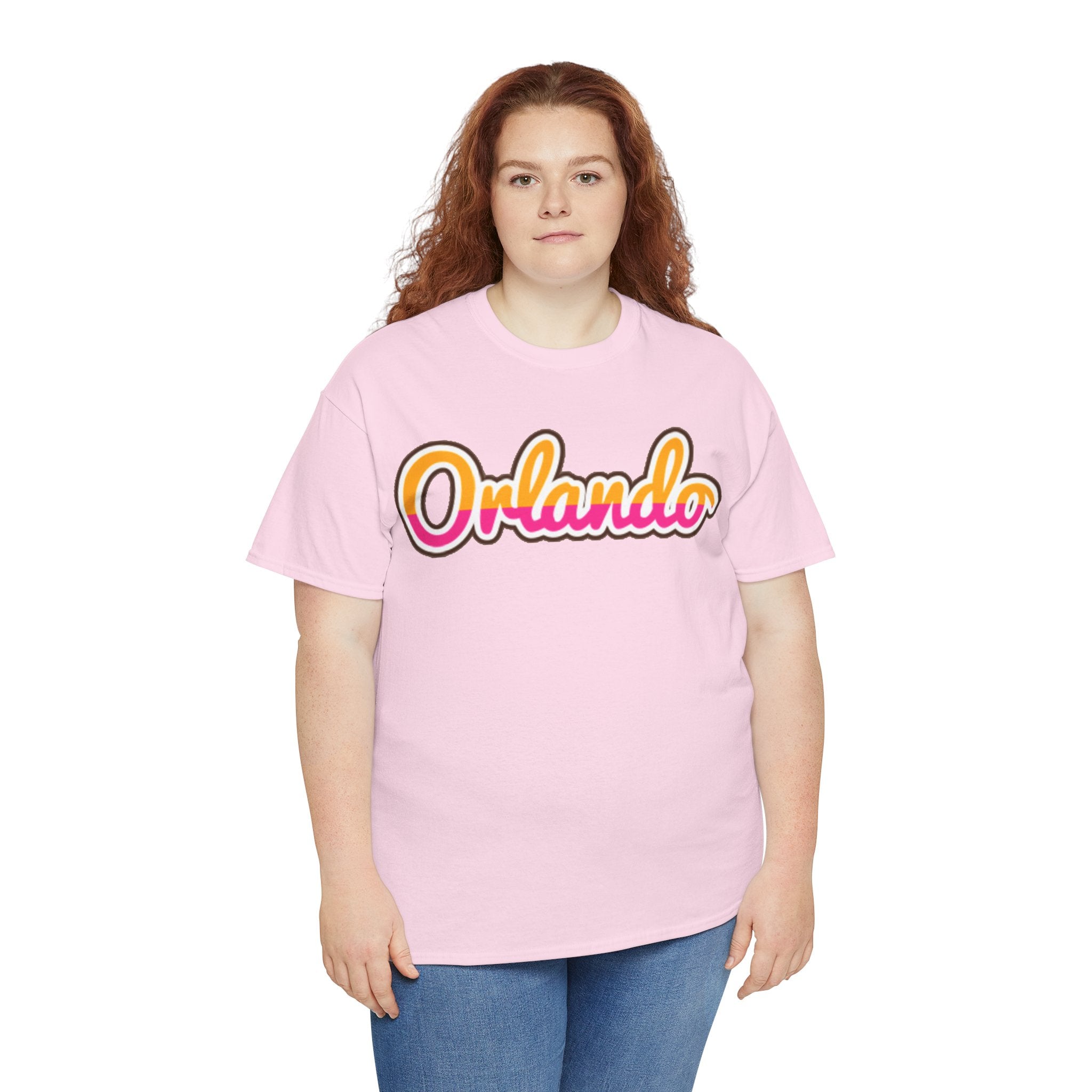 Orlando Retro Script Tee — Vintage Sunset City Souvenir Shirt