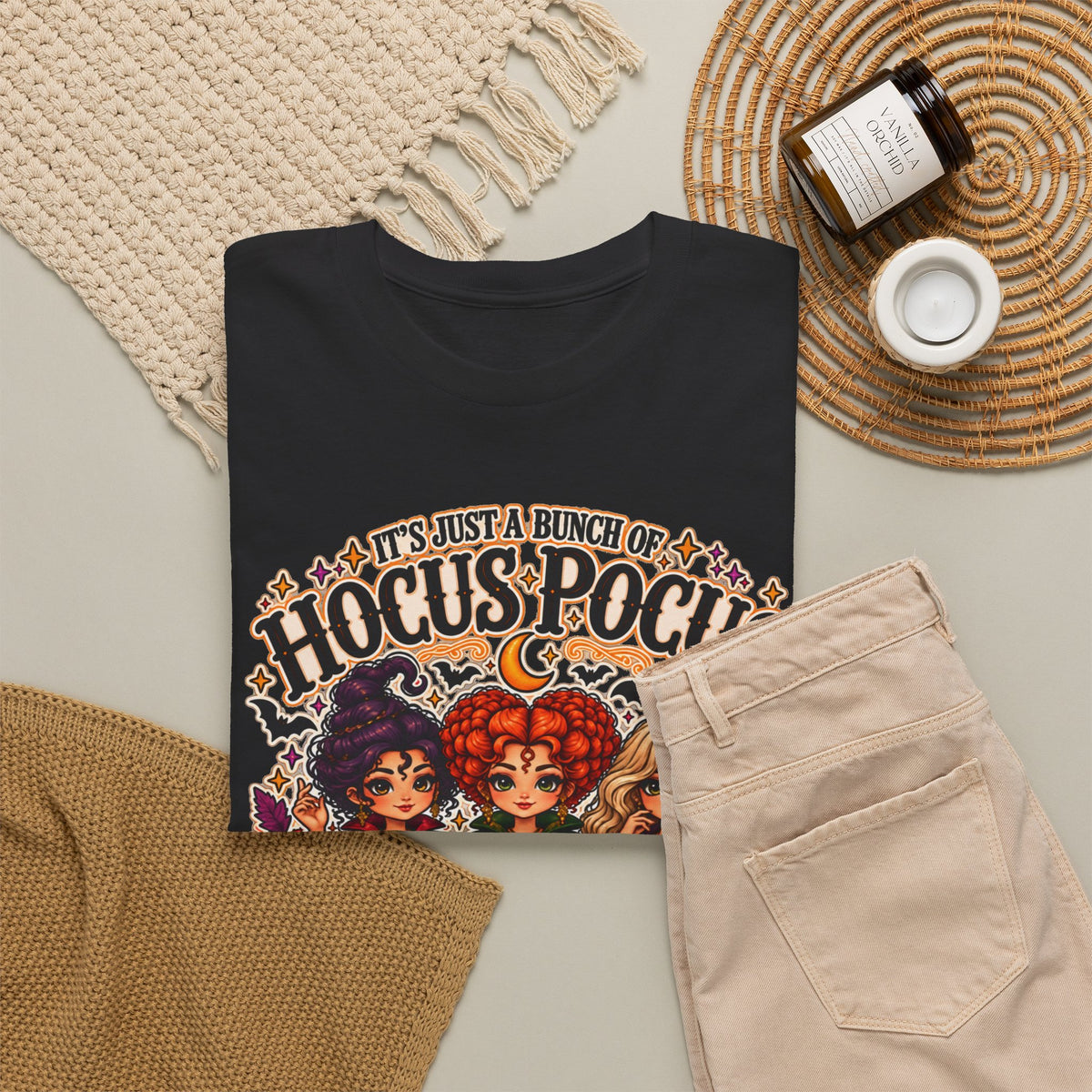 Hocus Pocus Witch Tee — "It's Just a Bunch of #HocusPocus" Halloween T-Shirt
