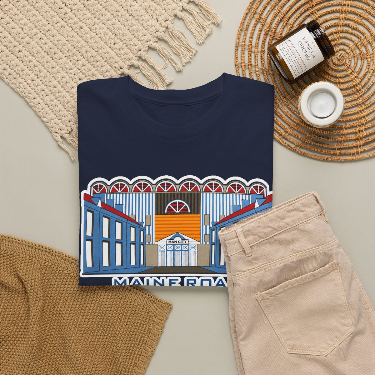 Maine Road Graphic Tee — 'Maine Road 1923–2003' Retro Stadium Cotton T‑Shirt