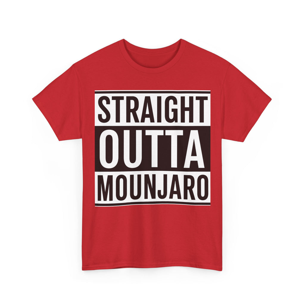 T-Shirt — "Straight Outta Mounjaro" Bold Typography Tee